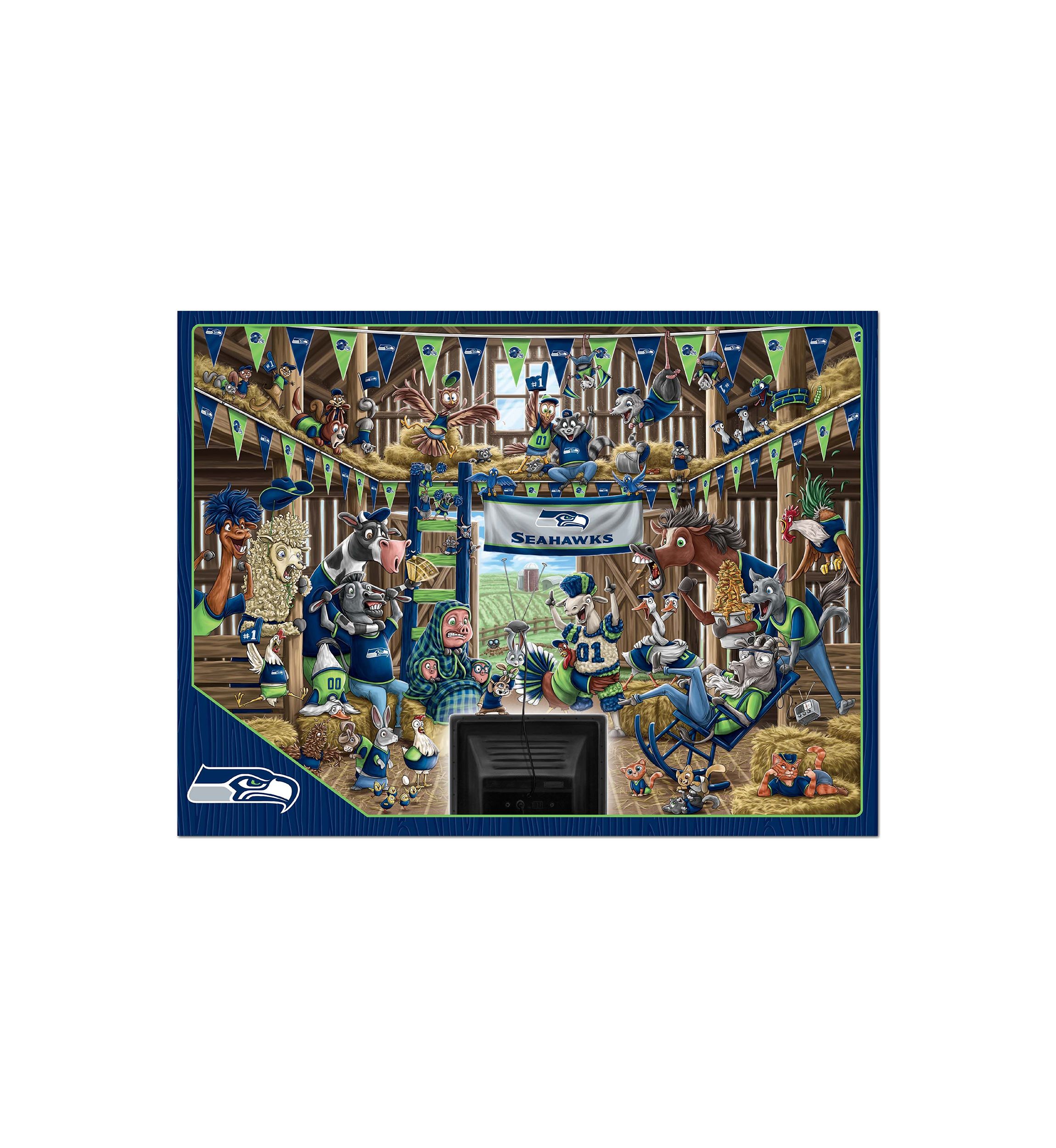 YouTheFan NFL Seattle Seahawks Barnyard Fans 500pc Puzzle