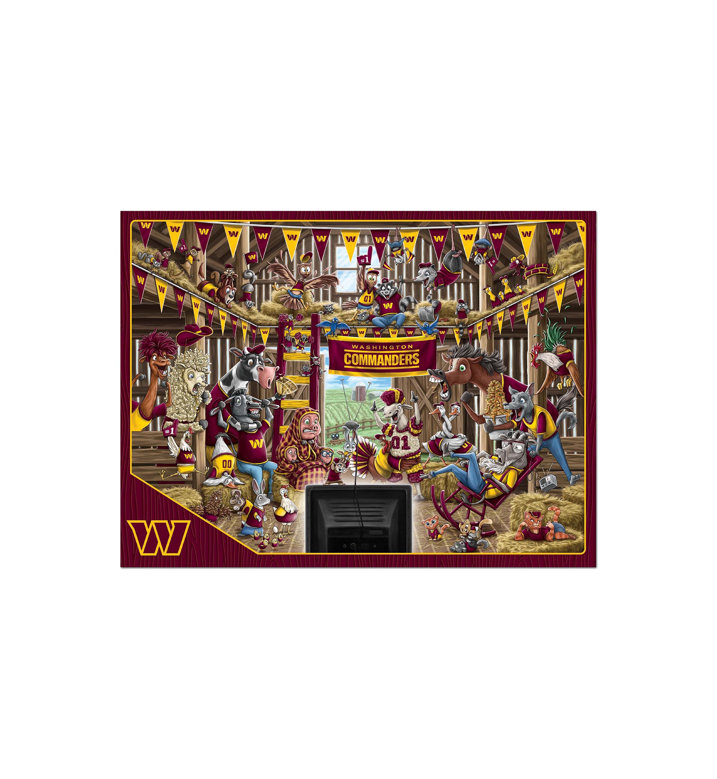YouTheFan NFL Washington Commanders Barnyard Fans 500pc Puzzle