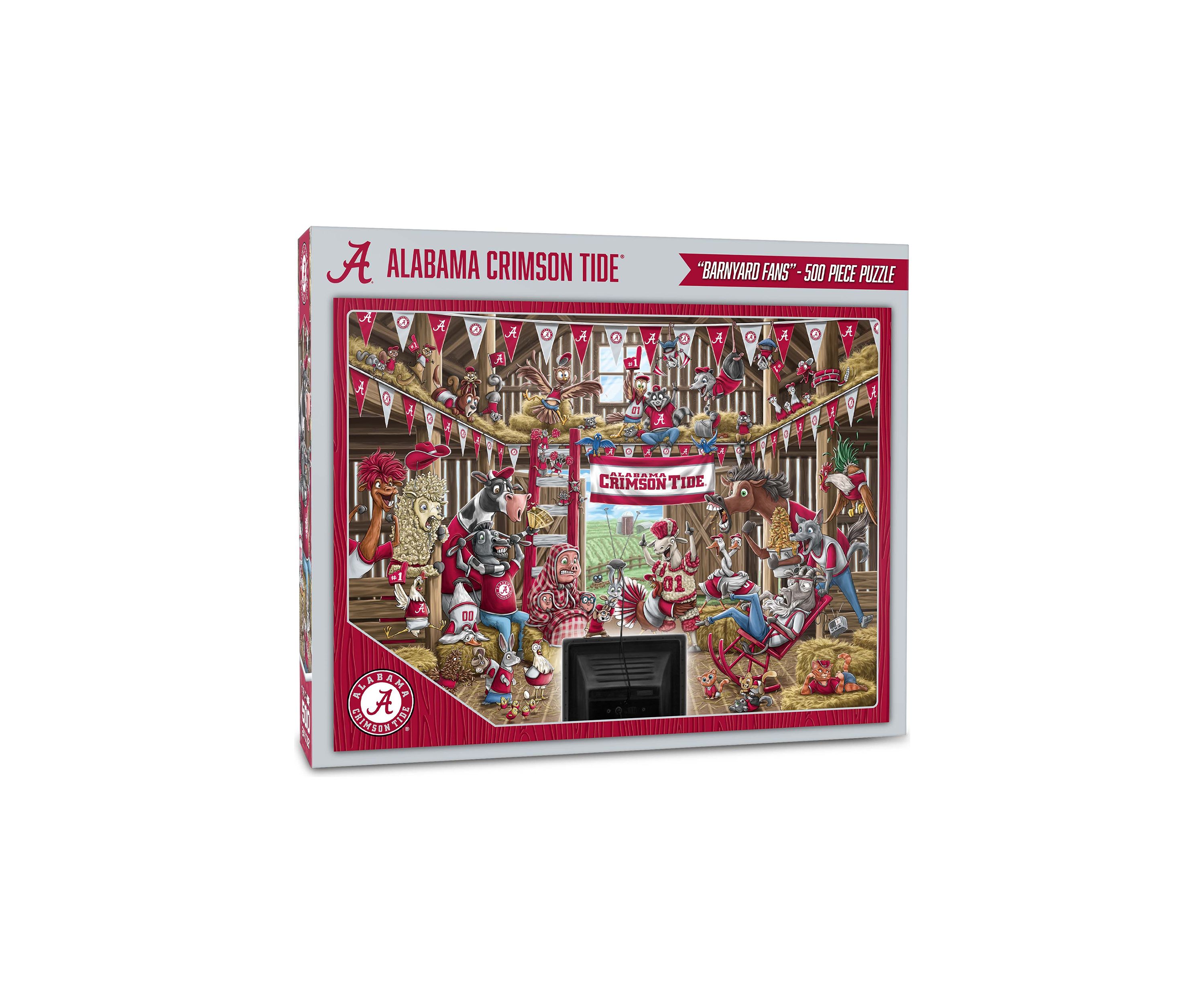YouTheFan NCAA Alabama Crimson Tide Barnyard Fans 500pc Puzzle