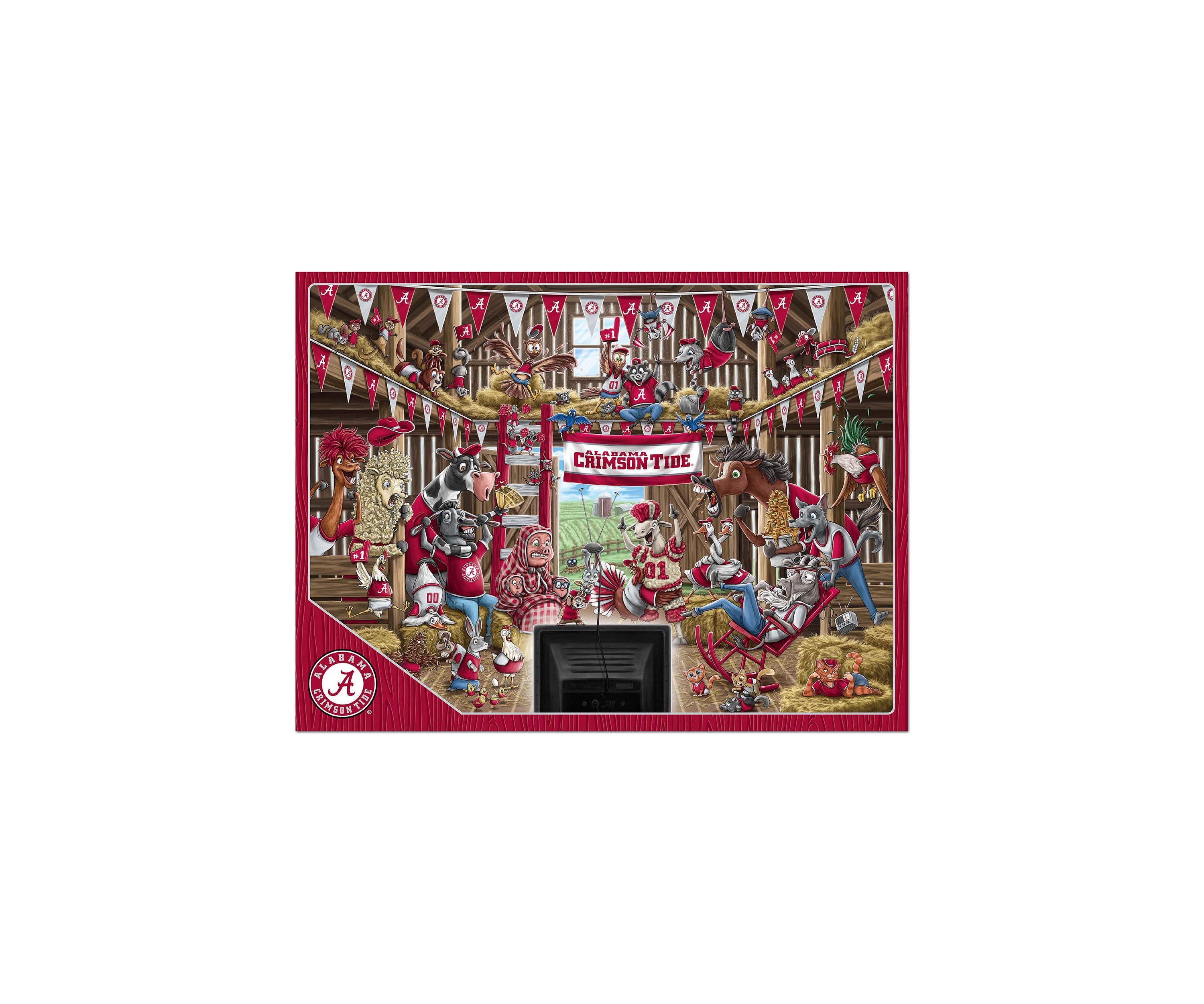 YouTheFan NCAA Alabama Crimson Tide Barnyard Fans 500pc Puzzle