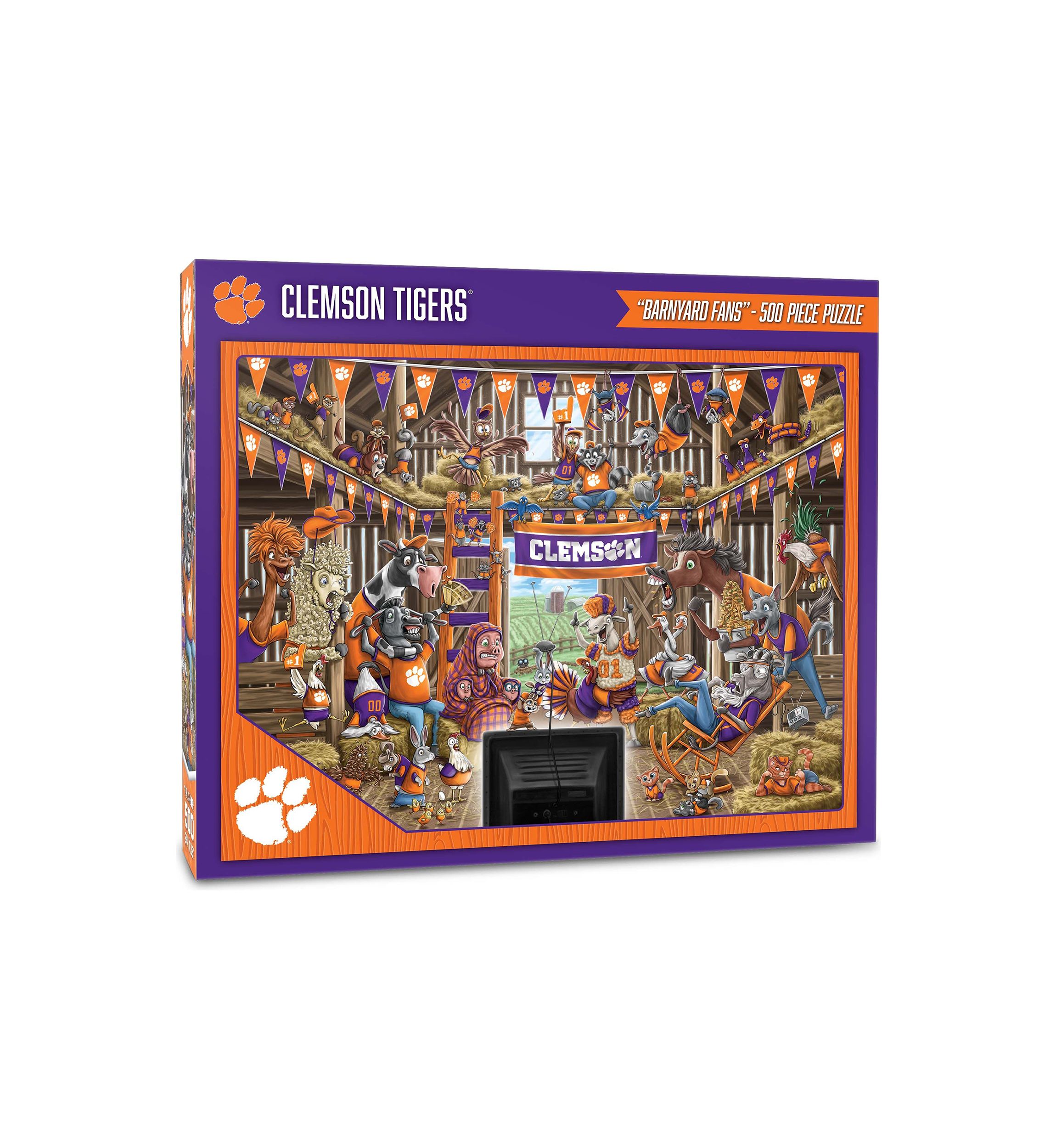 YouTheFan NCAA Clemson Tigers Barnyard Fans 500pc Puzzle