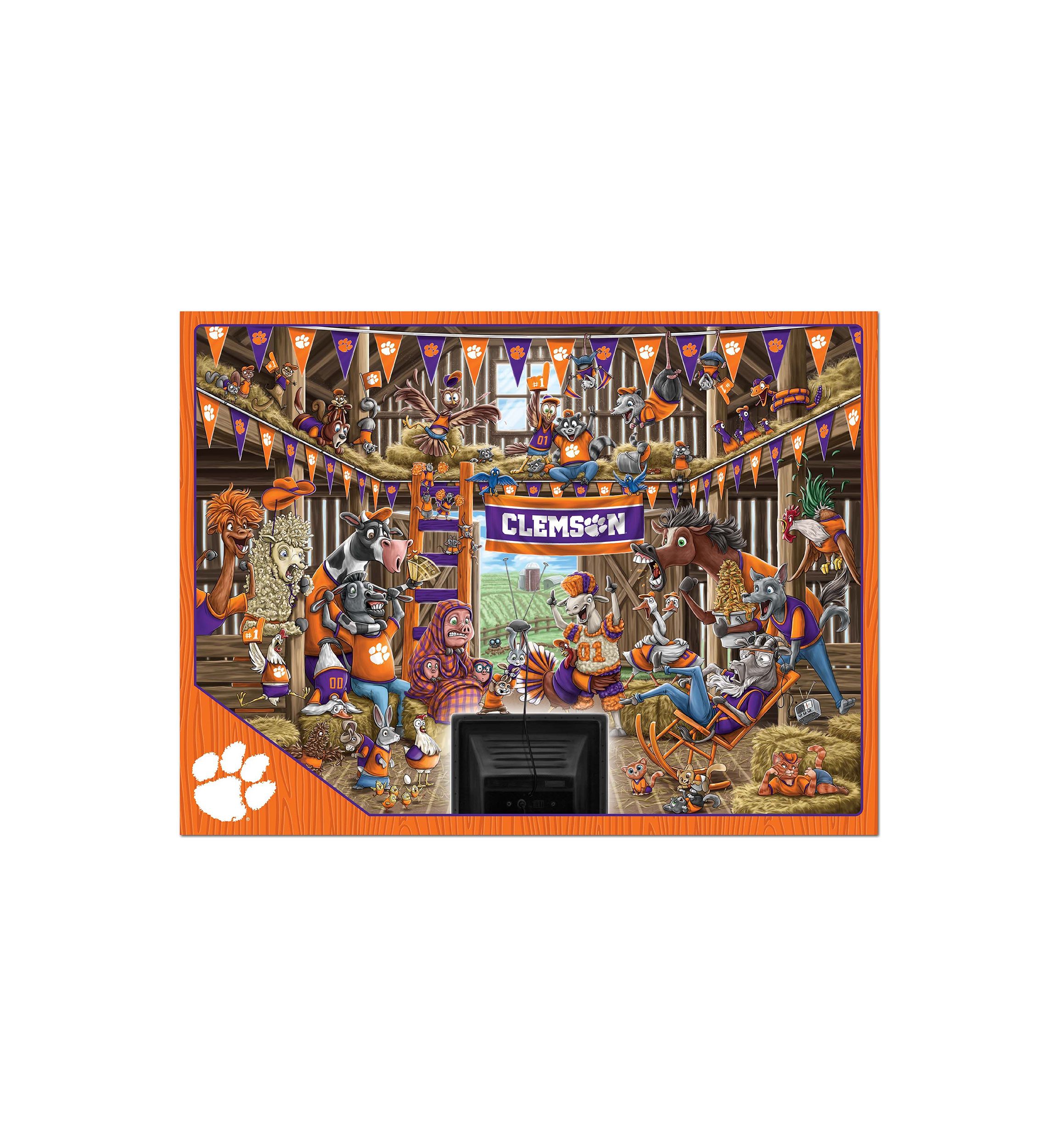 YouTheFan NCAA Clemson Tigers Barnyard Fans 500pc Puzzle