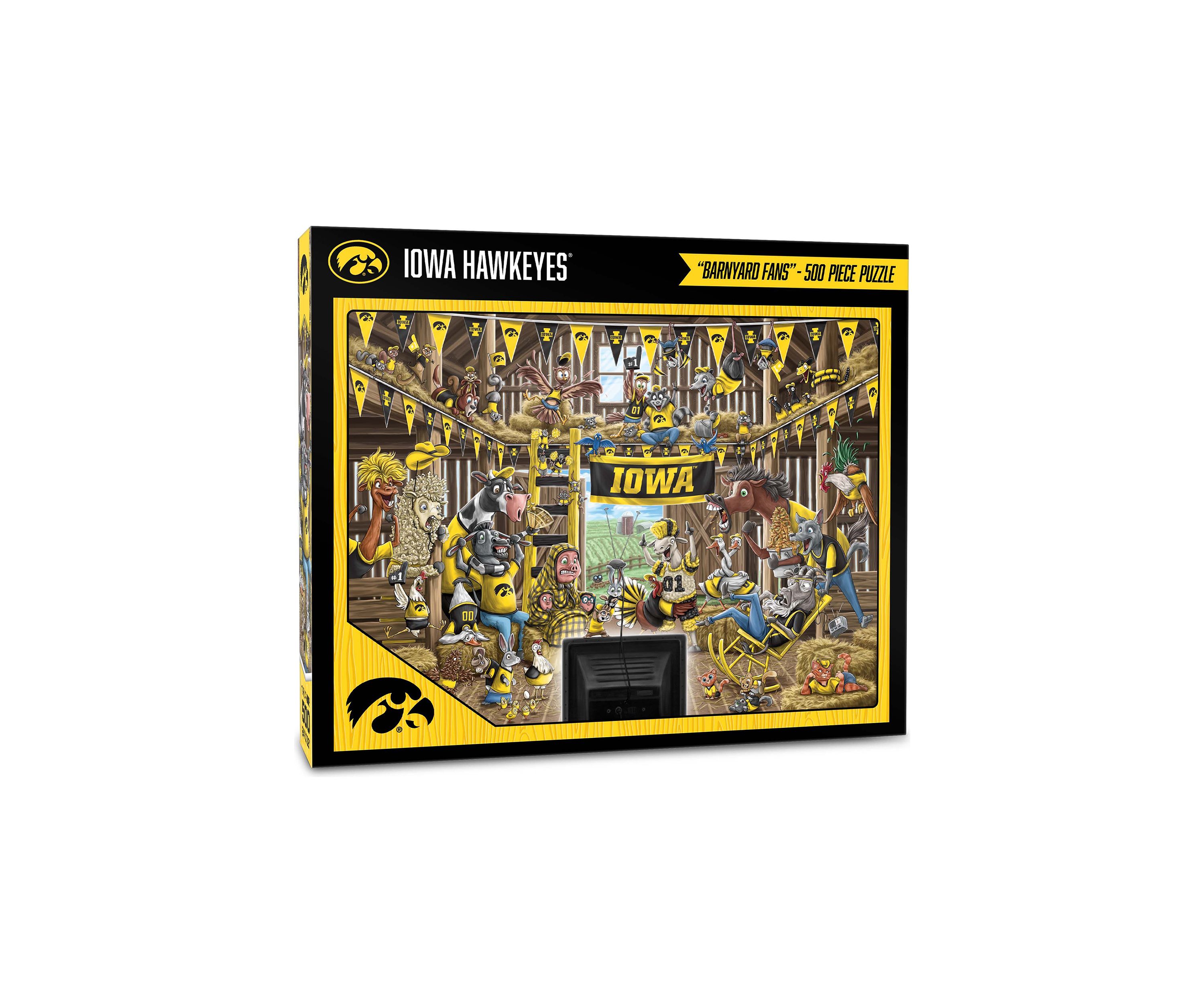 YouTheFan NCAA Iowa Hawkeyes Barnyard Fans 500pc Puzzle