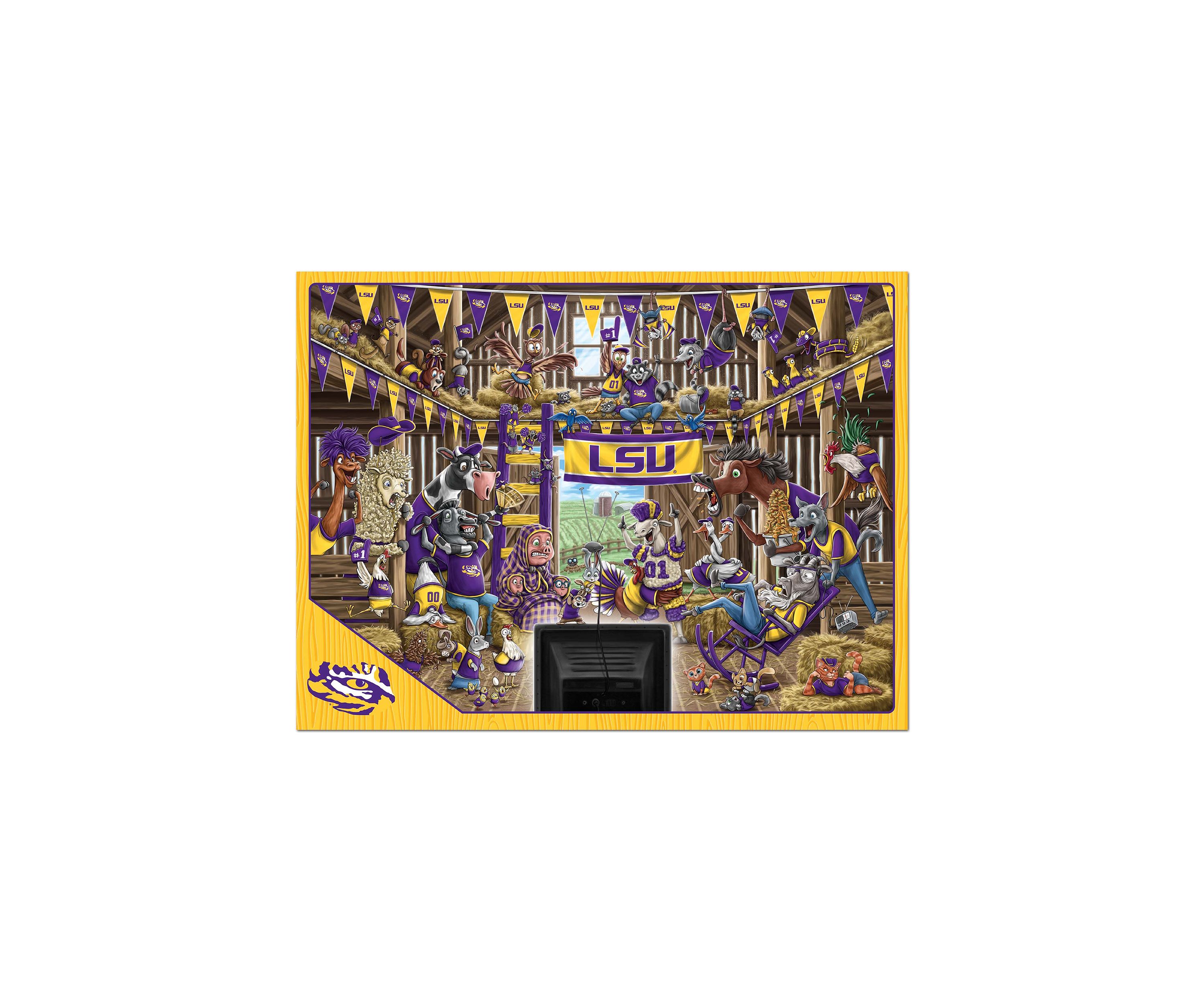 YouTheFan NCAA LSU Tigers Barnyard Fans 500pc Puzzle