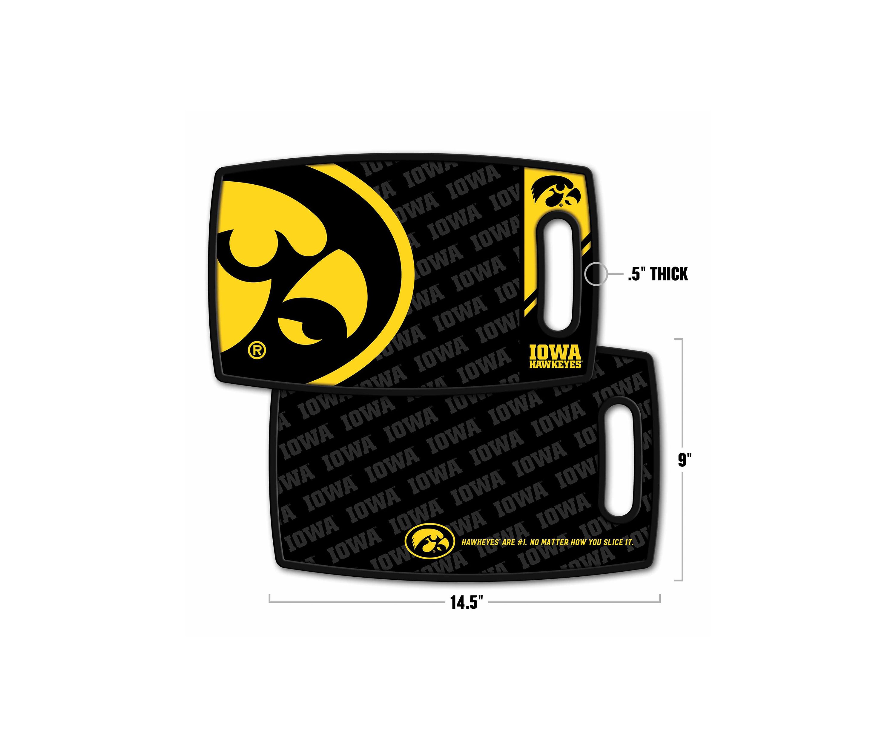 YouTheFan NCAA Iowa Hawkeyes Logo Series Cutting Board