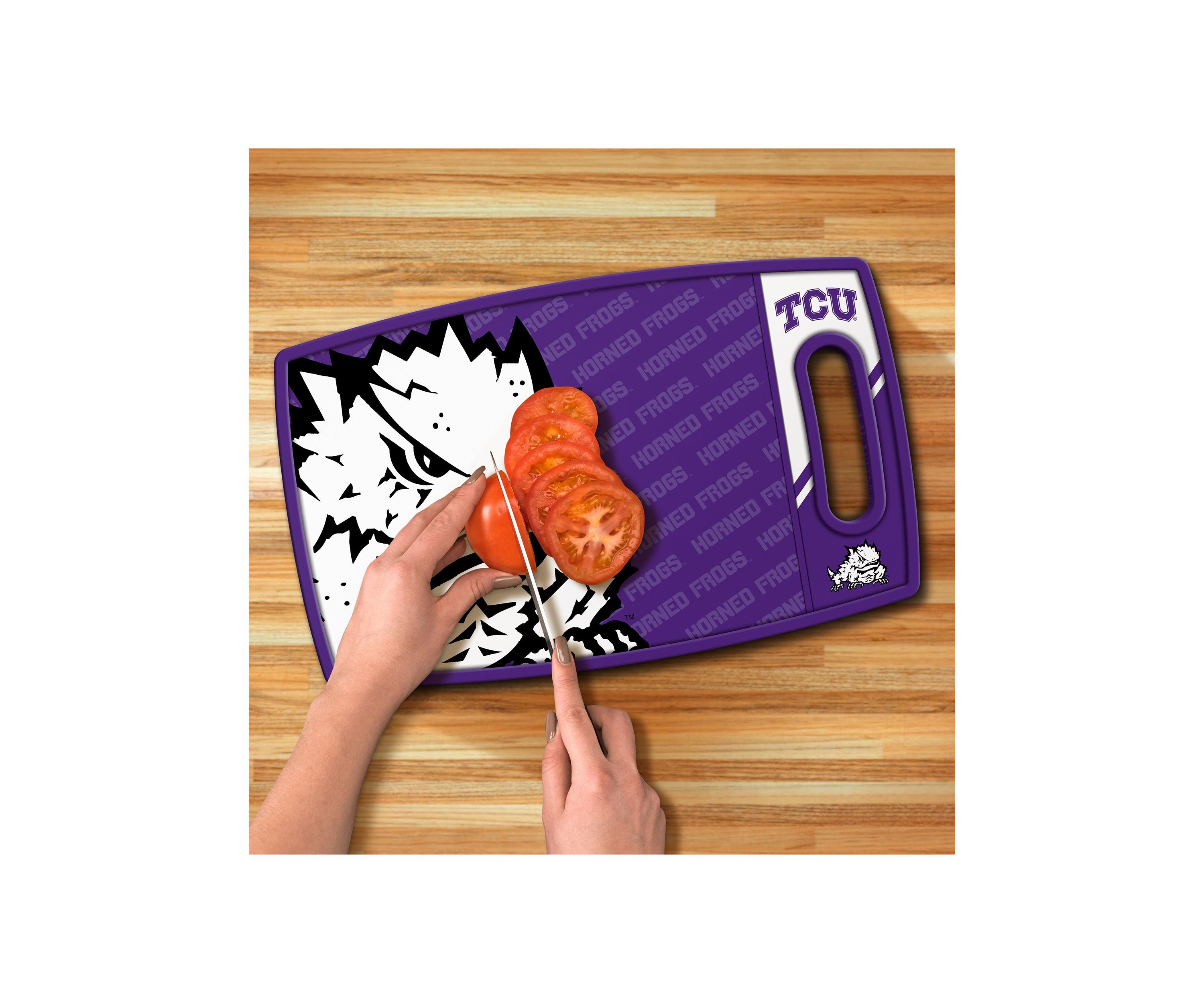 YouTheFan NCAA TCU Horned Frogs Logo Series Cutting Board