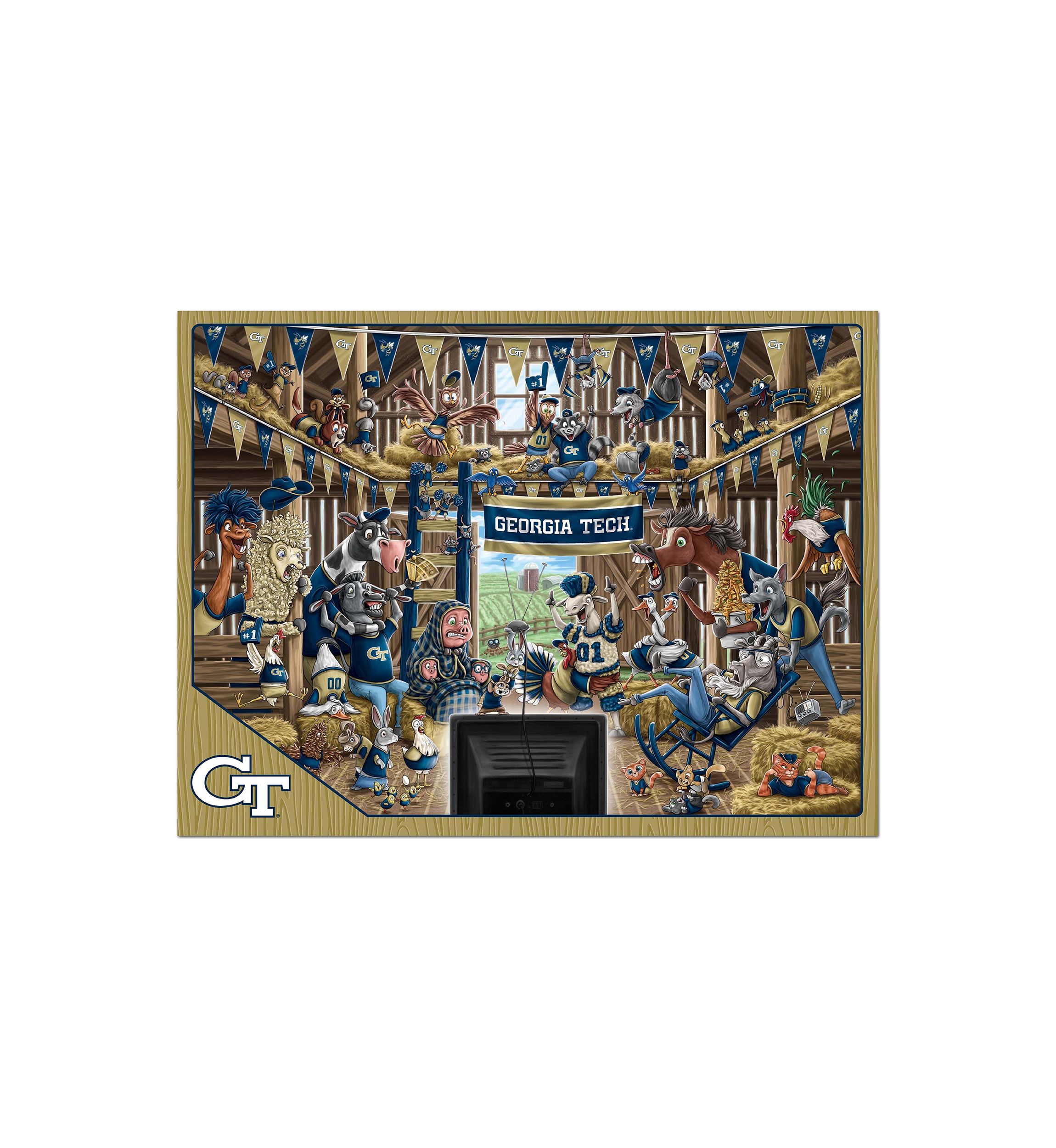 YouTheFan NCAA Georgia Tech Yellow Jackets Barnyard Fans 500pc Puzzle