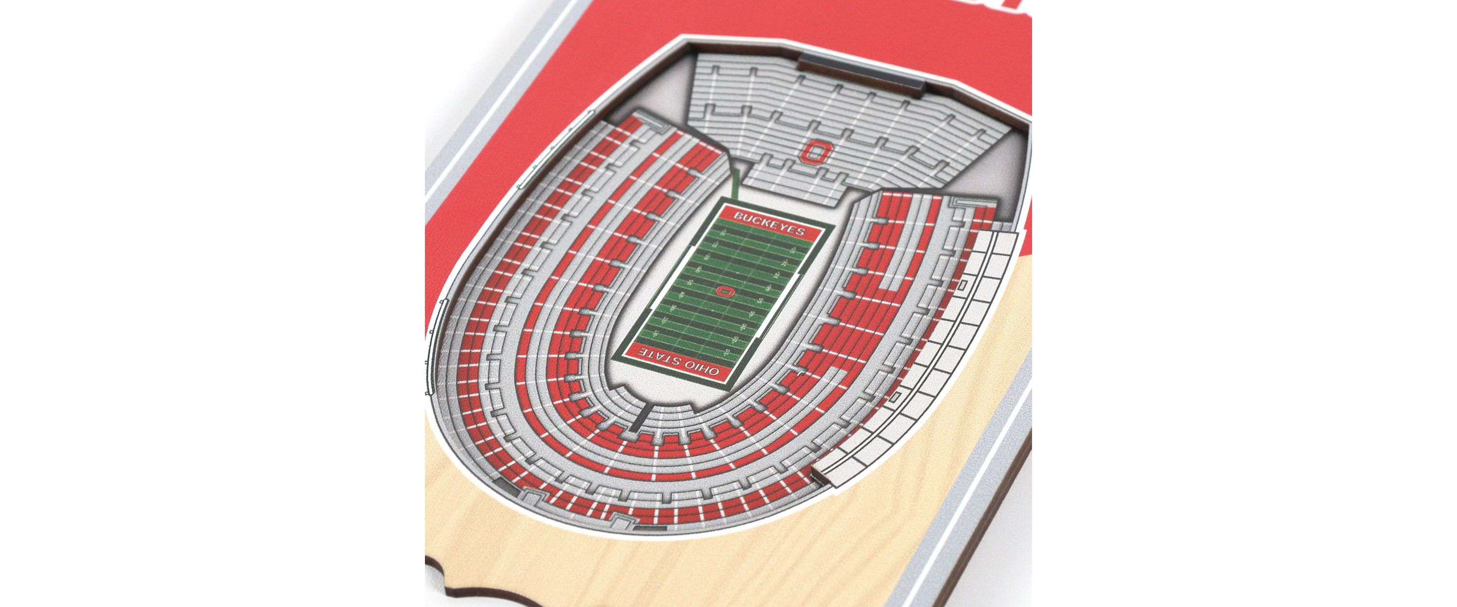 YouTheFan NCAA Ohio State Buckeyes 100th 3D Stadium 6x19 Banner - Ohio Stadium