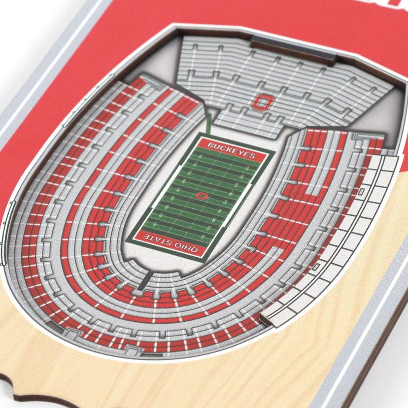 YouTheFan NCAA Ohio State Buckeyes 100th 3D Stadium 6x19 Banner - Ohio Stadium