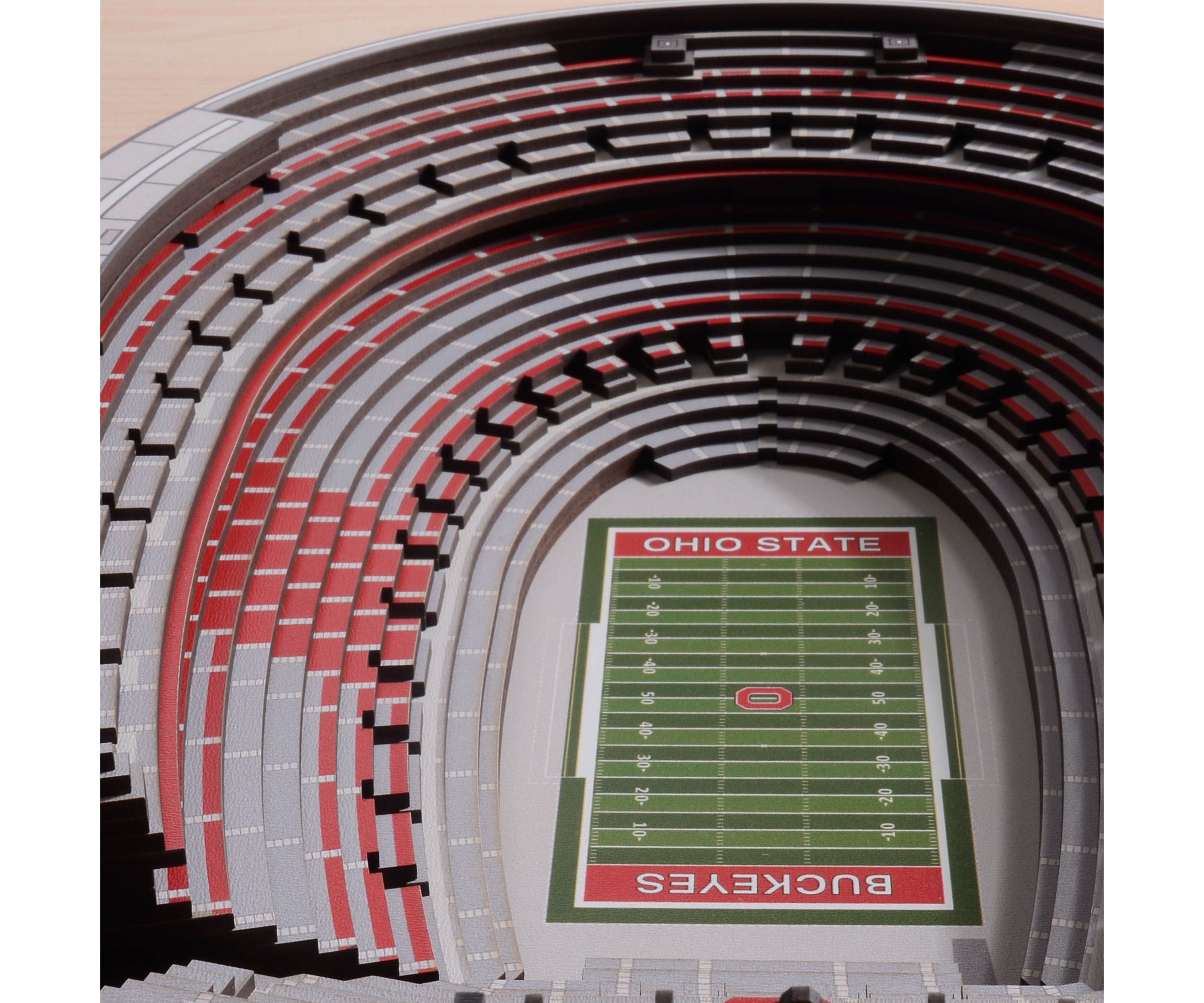 YouTheFan NCAA Ohio State Buckeyes 100th 25-Layer StadiumViews 3D Wall Art - Ohio Stadium