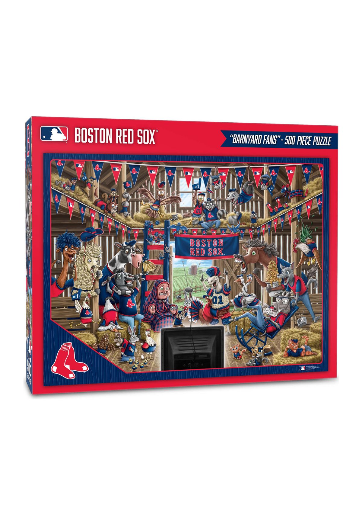 YouTheFan MLB Boston Red Sox Barnyard Fans 500pc Puzzle