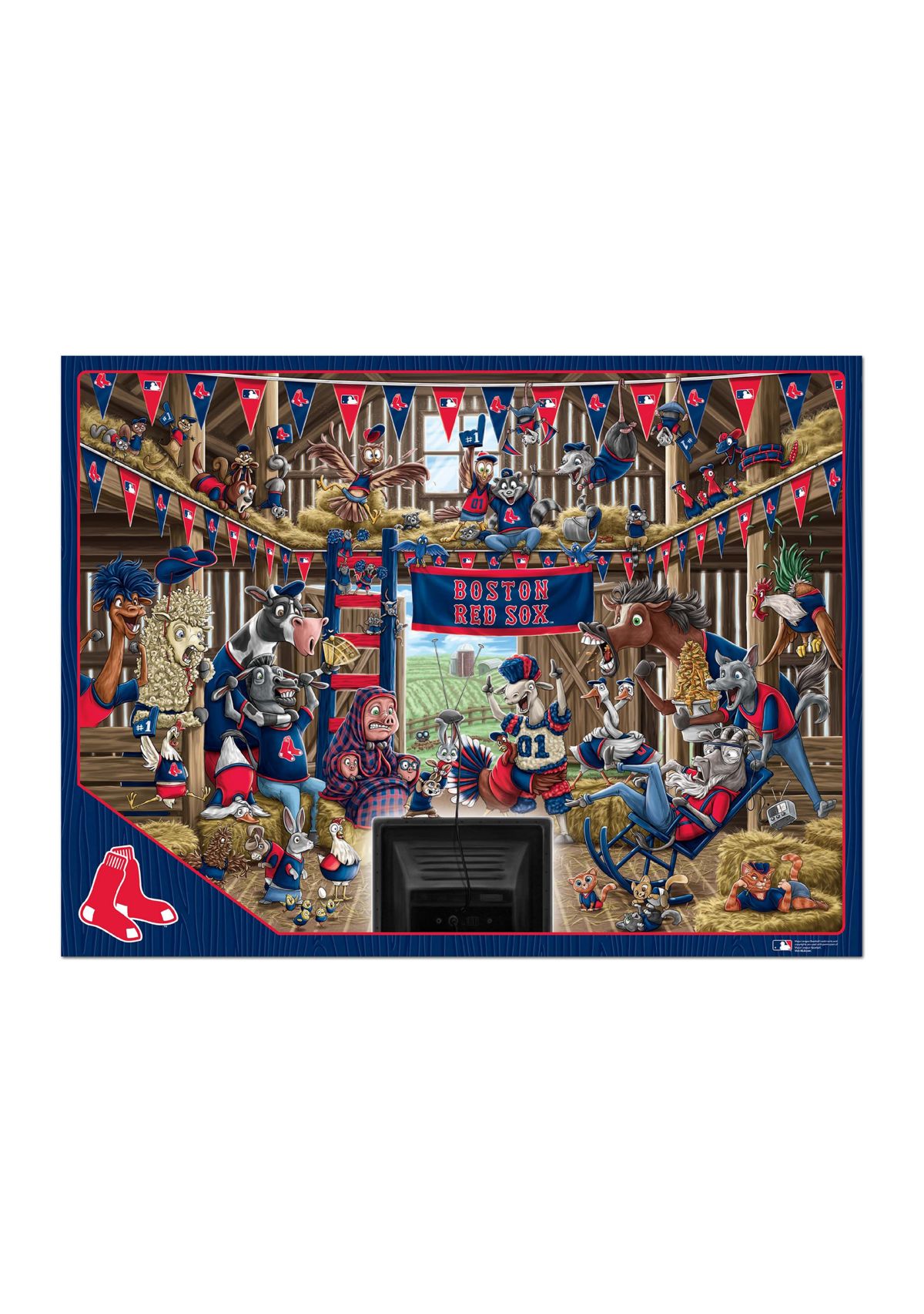 YouTheFan MLB Boston Red Sox Barnyard Fans 500pc Puzzle