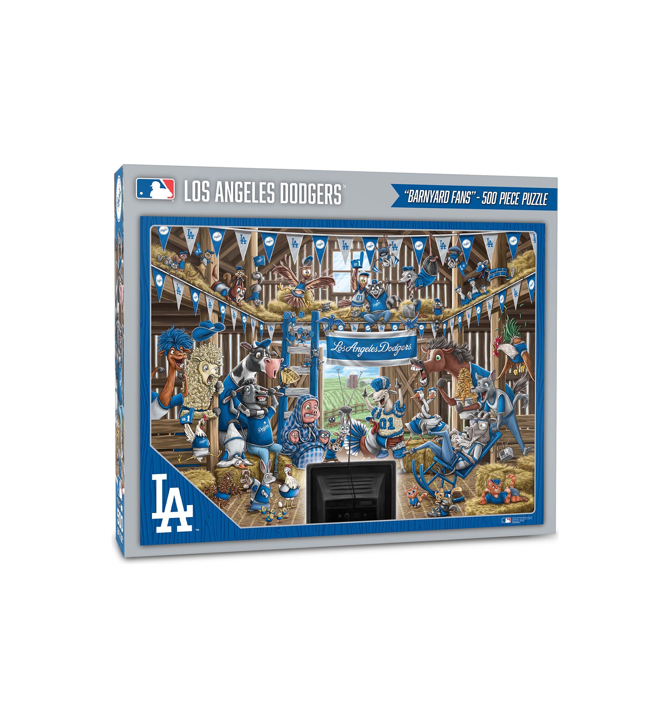 YouTheFan MLB Los Angeles Dodgers Barnyard Fans 500pc Puzzle