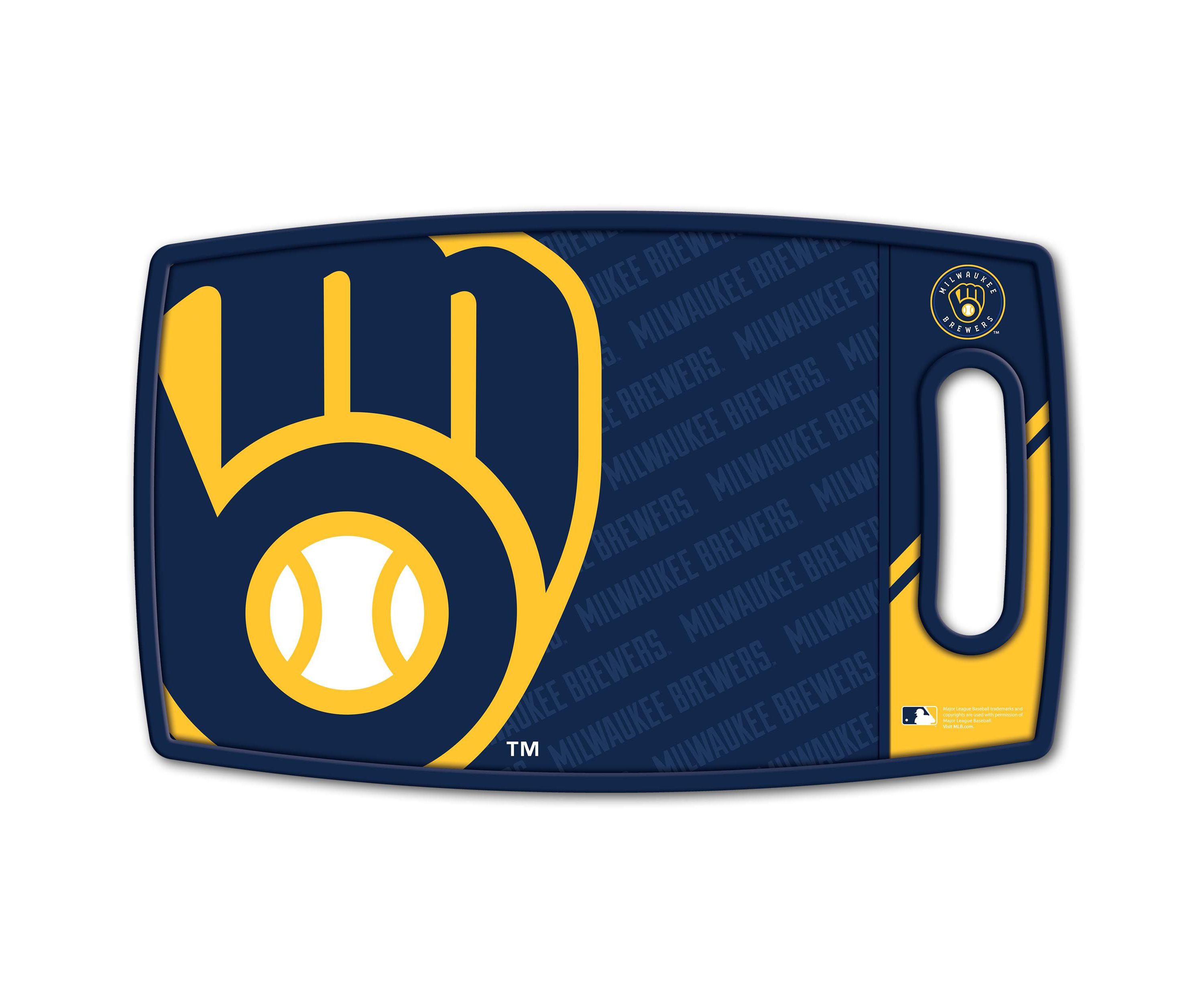 YouTheFan MLB Milwaukee Brewers Logo Series Cutting Board