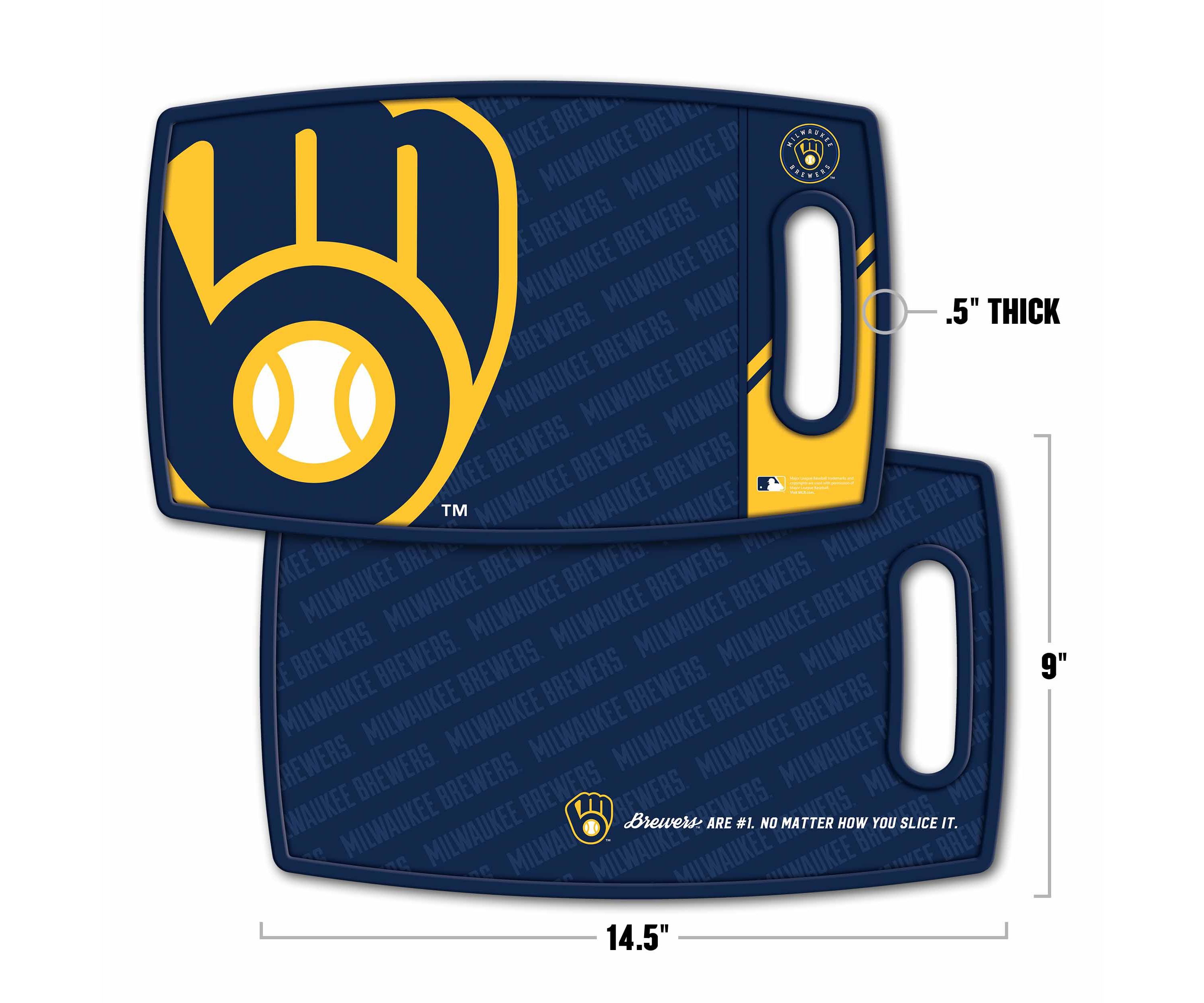 YouTheFan MLB Milwaukee Brewers Logo Series Cutting Board