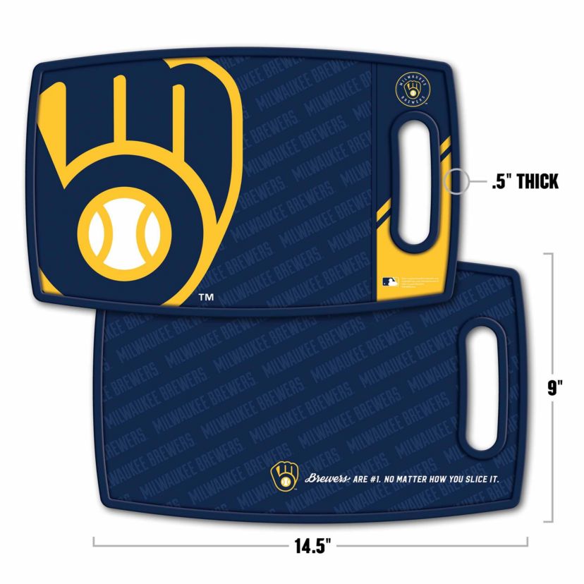 YouTheFan MLB Milwaukee Brewers Logo Series Cutting Board