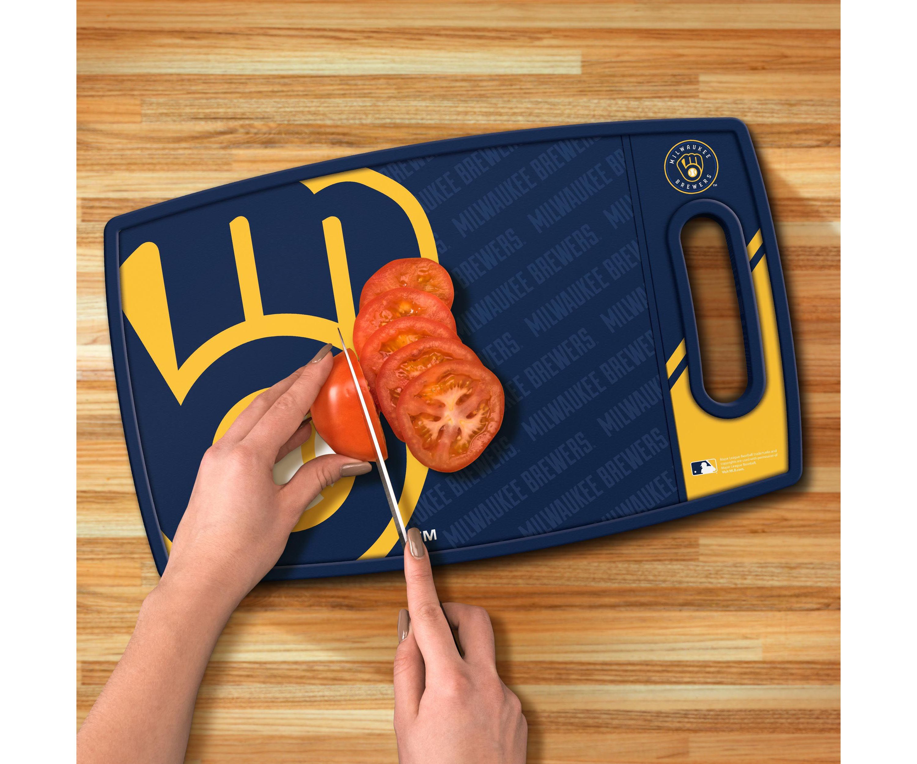 YouTheFan MLB Milwaukee Brewers Logo Series Cutting Board