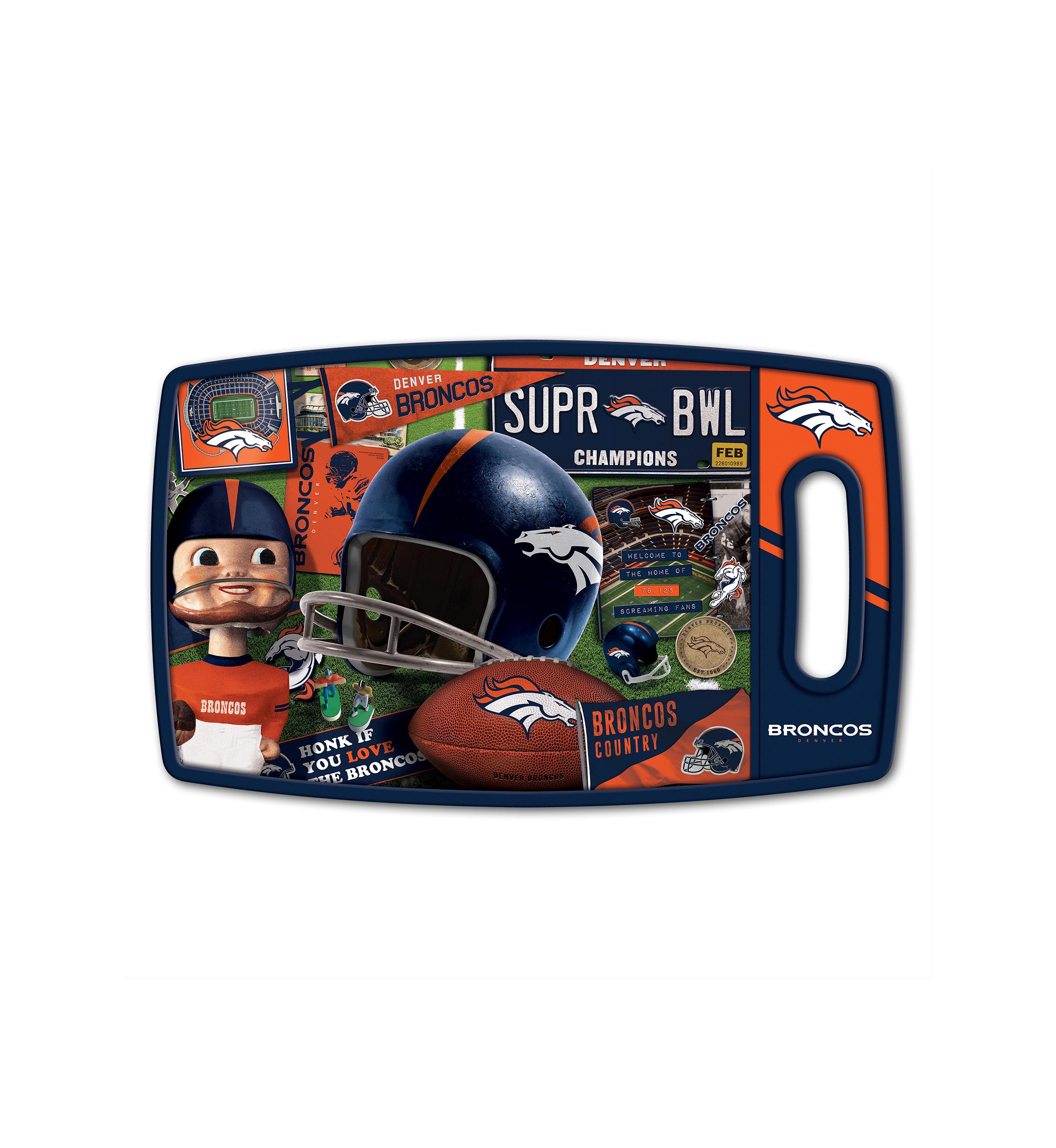 YouTheFan NFL Denver Broncos Retro Series Cutting Board