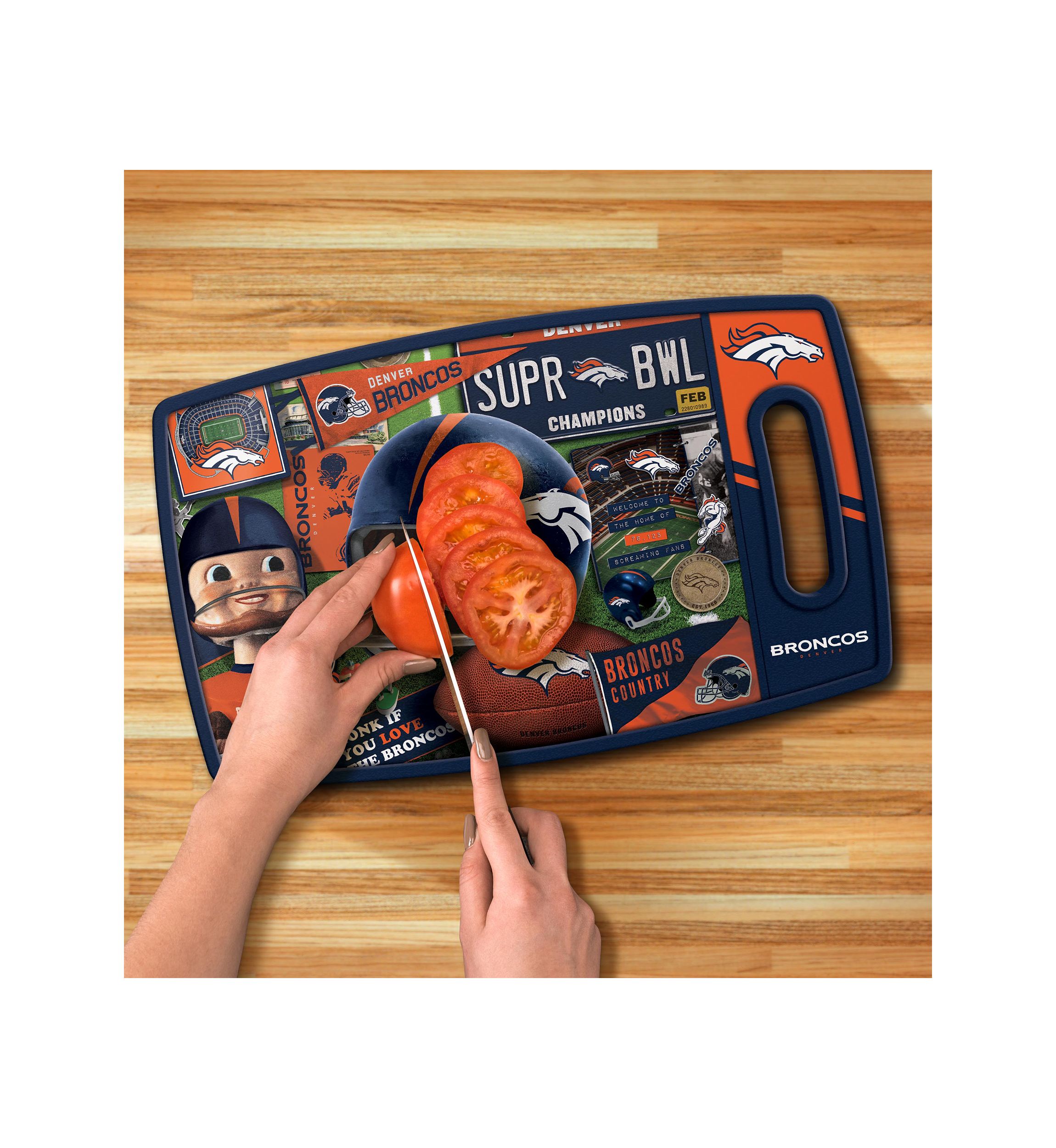 YouTheFan NFL Denver Broncos Retro Series Cutting Board