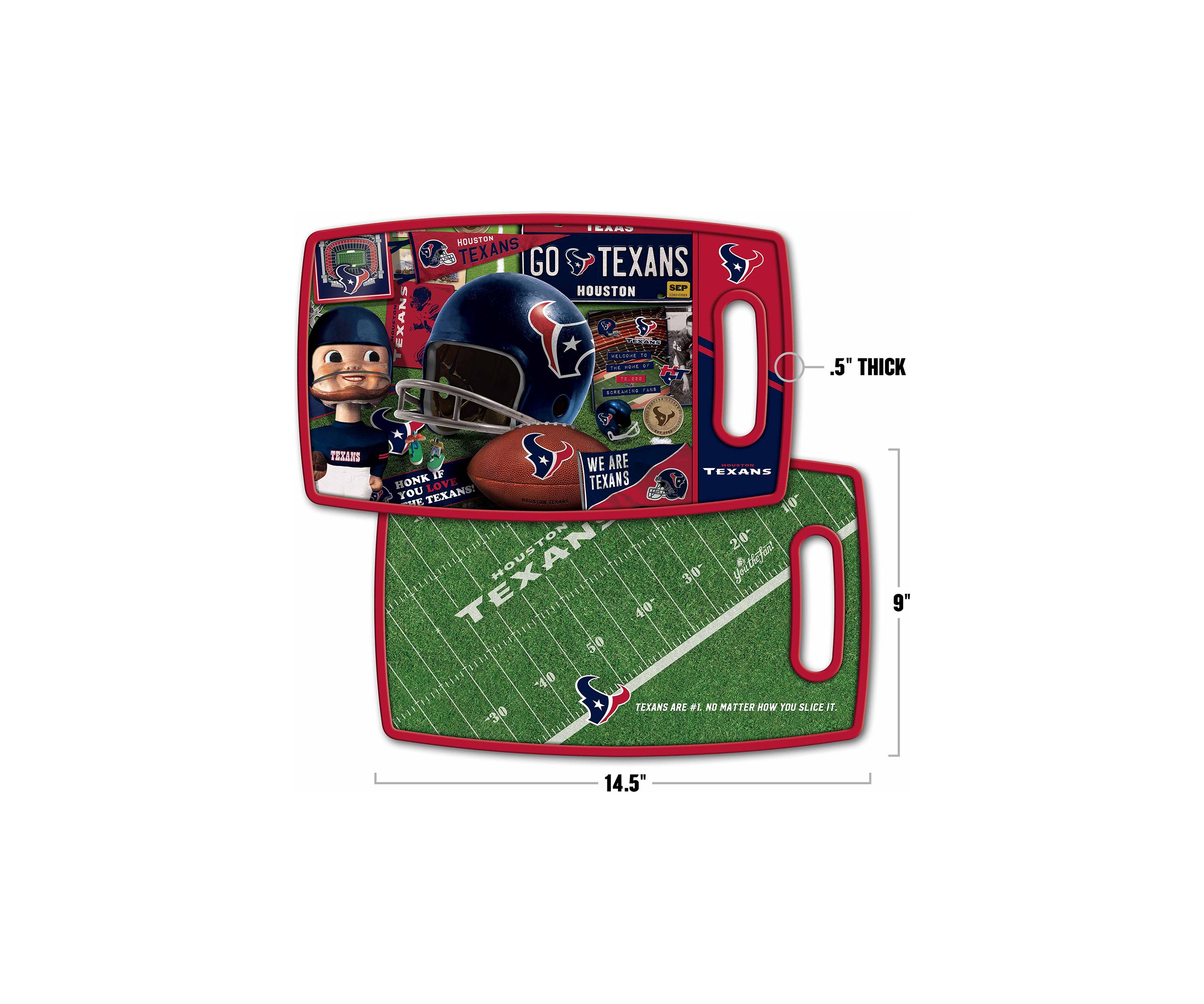 YouTheFan NFL Houston Texans Retro Series Cutting Board