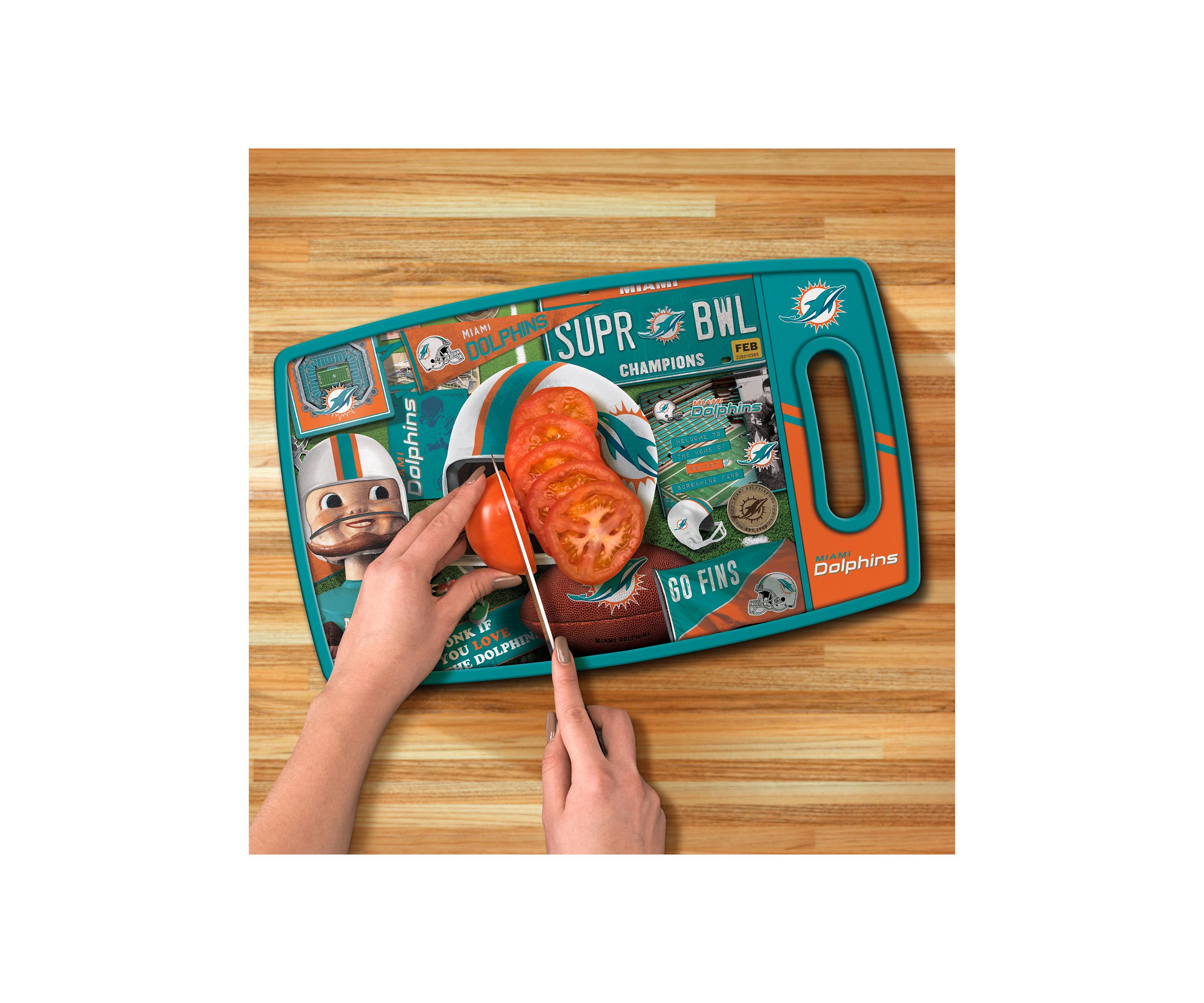 YouTheFan NFL Miami Dolphins Retro Series Cutting Board