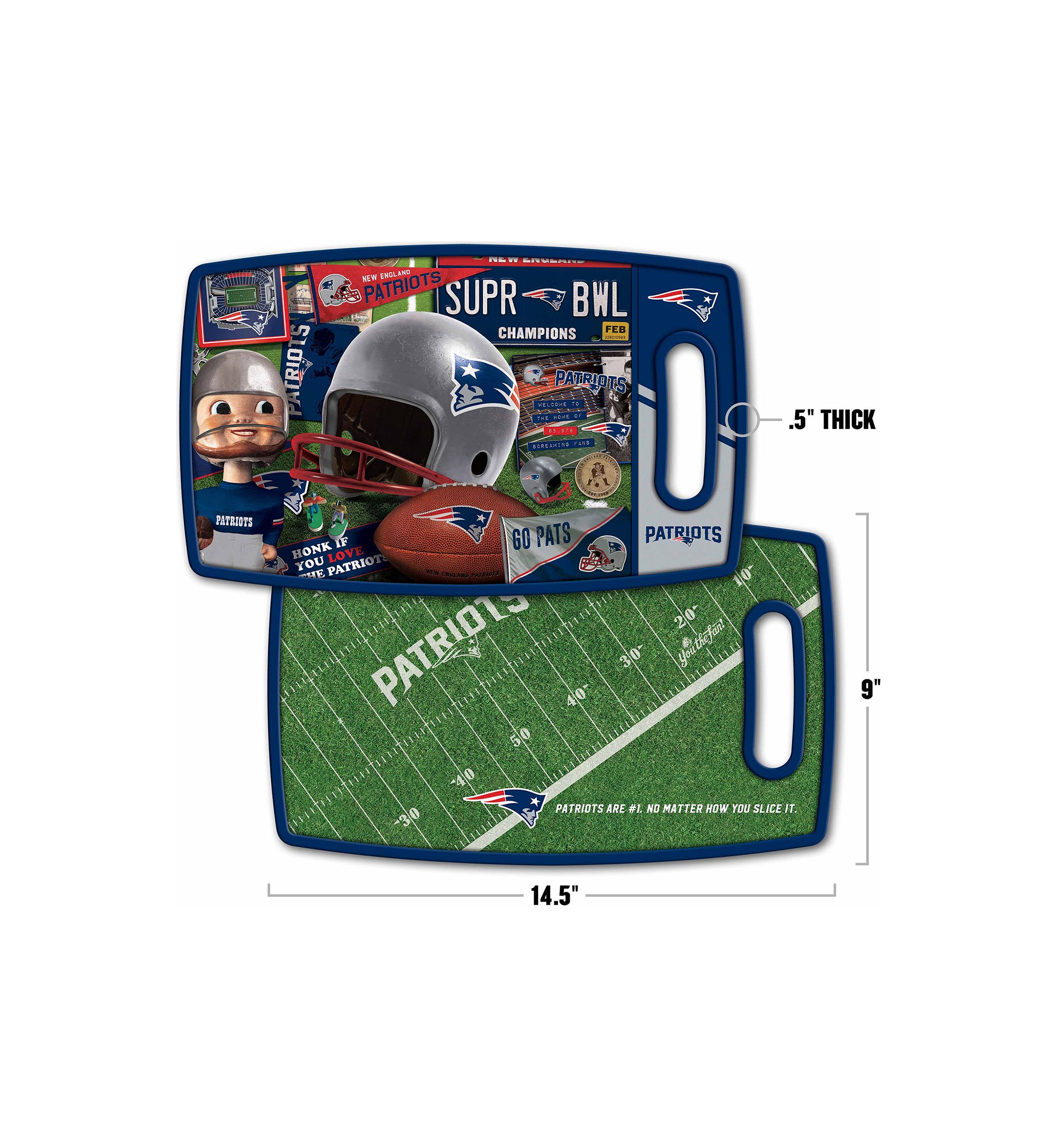 YouTheFan NFL New England Patriots Retro Series Cutting Board