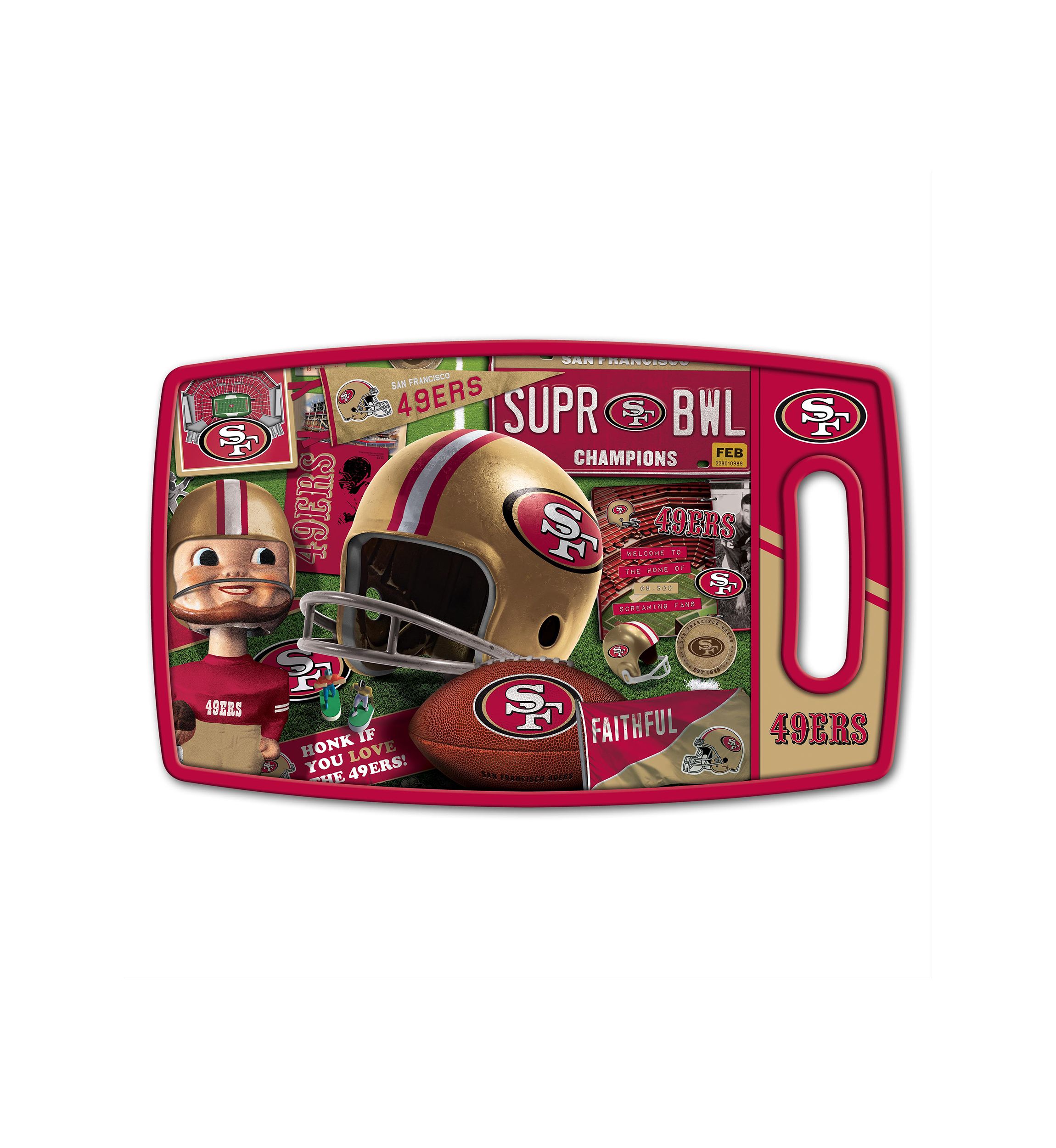 YouTheFan NFL San Francisco 49ers Retro Series Cutting Board