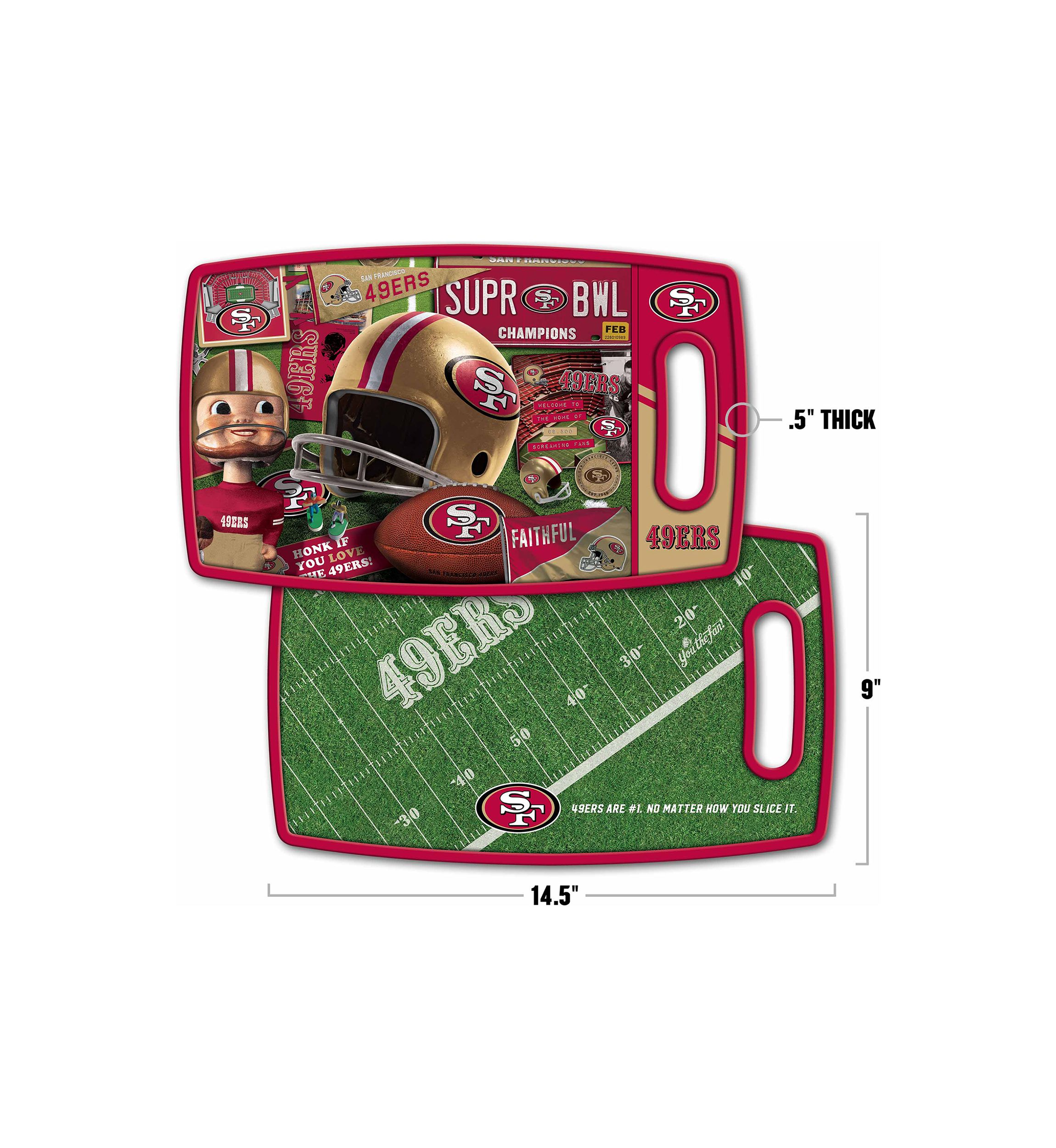 YouTheFan NFL San Francisco 49ers Retro Series Cutting Board