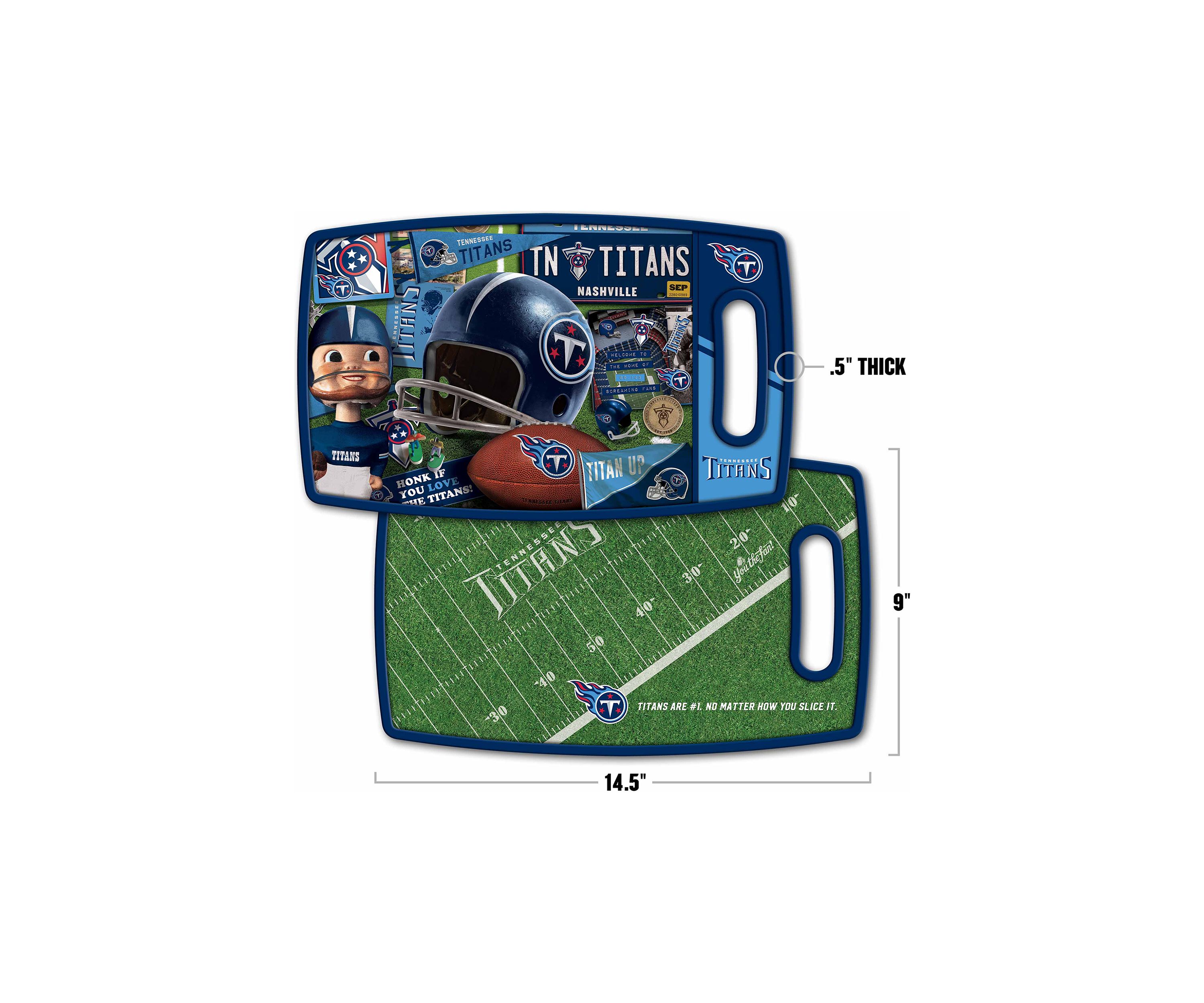 YouTheFan NFL Tennessee Titans Retro Series Cutting Board
