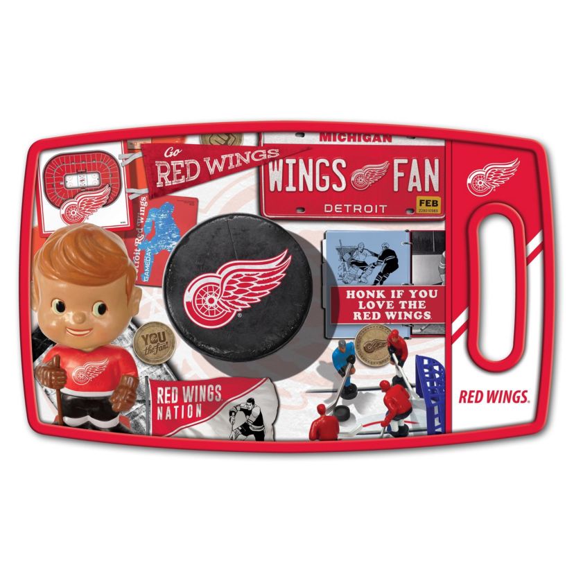 YouTheFan NHL Detroit Redwings Retro Series Cutting Board