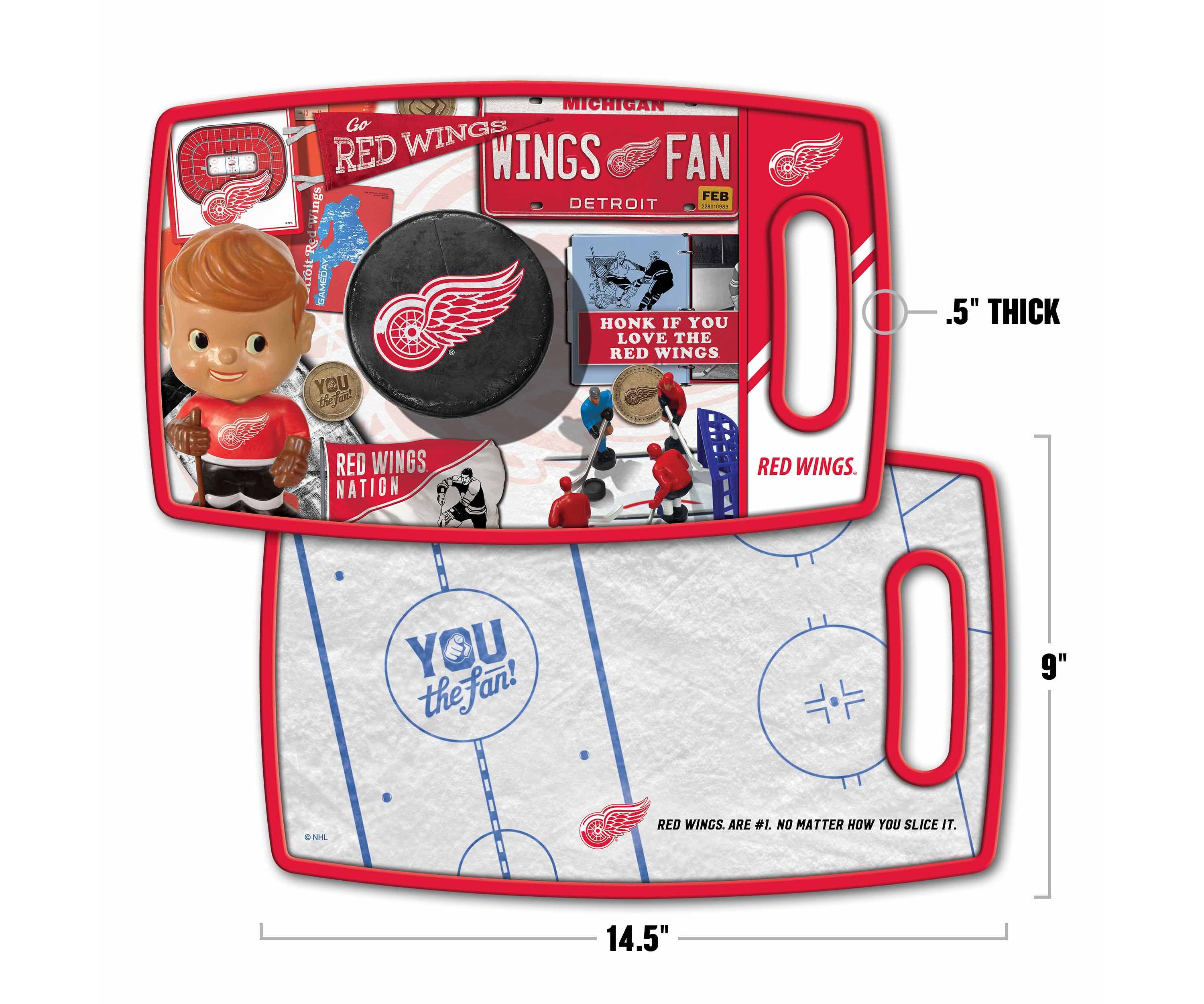 YouTheFan NHL Detroit Redwings Retro Series Cutting Board
