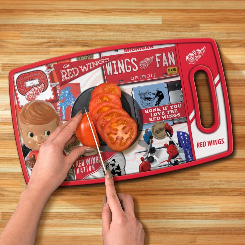 YouTheFan NHL Detroit Redwings Retro Series Cutting Board