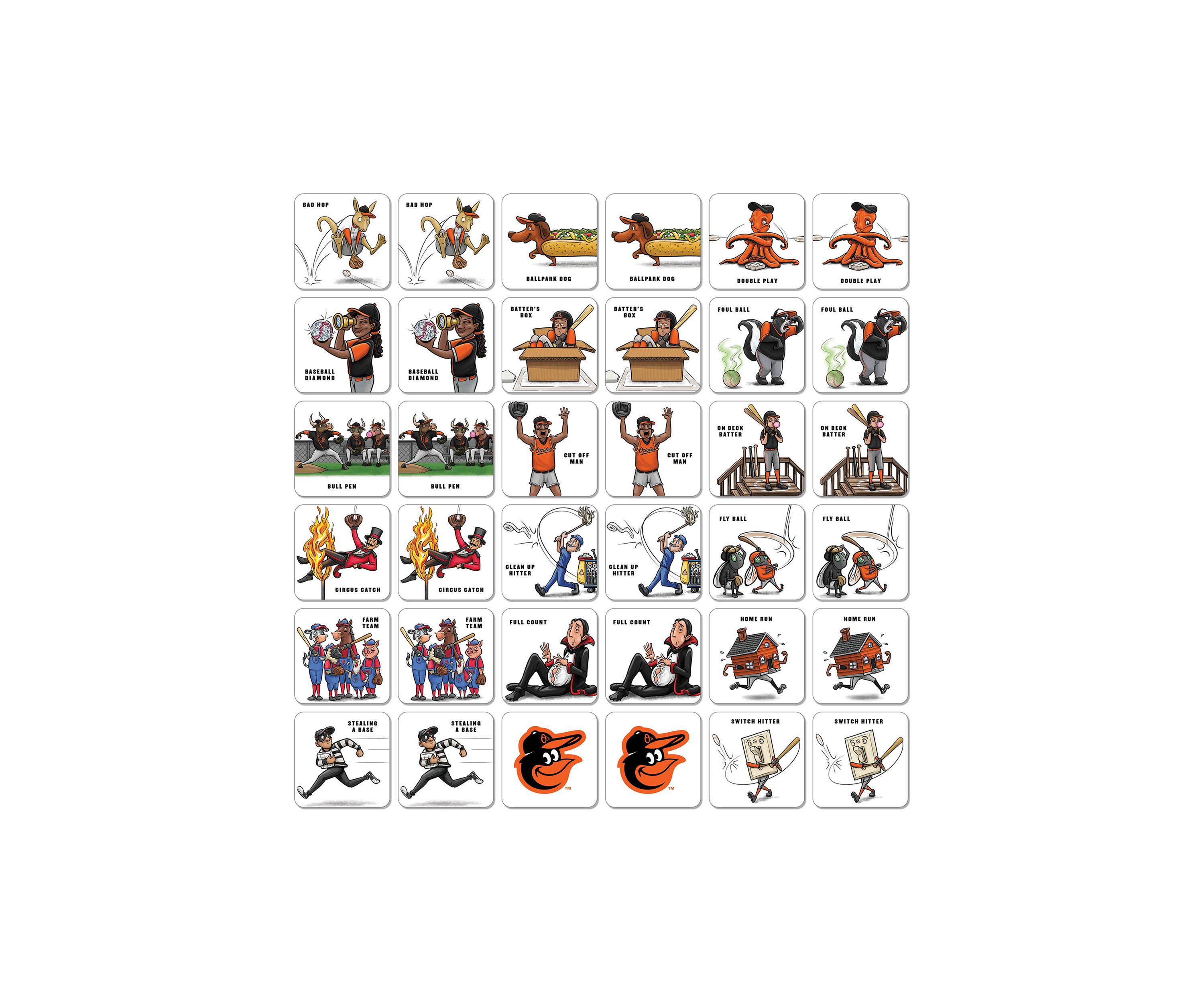 YouTheFan MLB Baltimore Orioles Licensed Memory Match Game