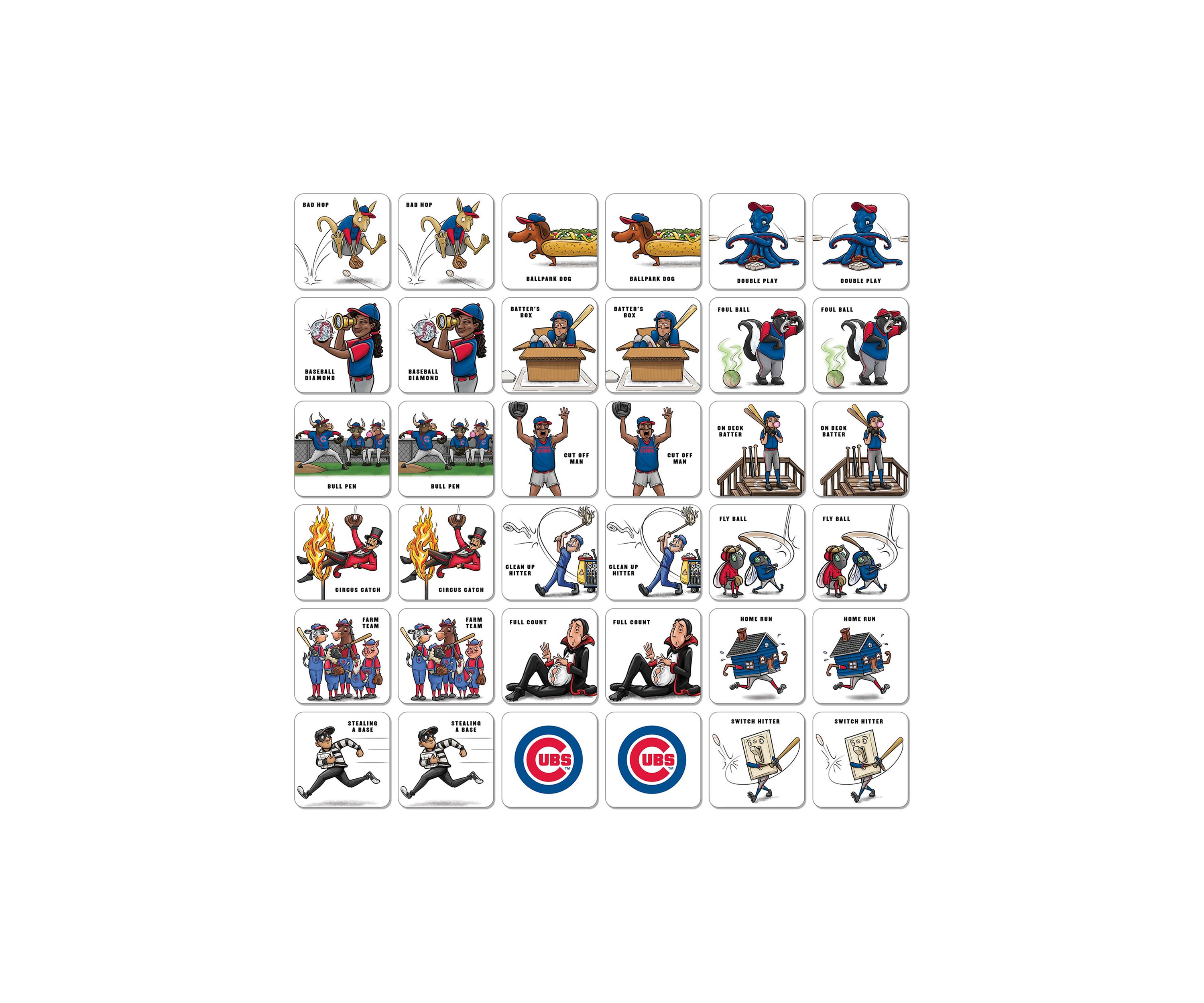 YouTheFan MLB Chicago Cubs Licensed Memory Match Game