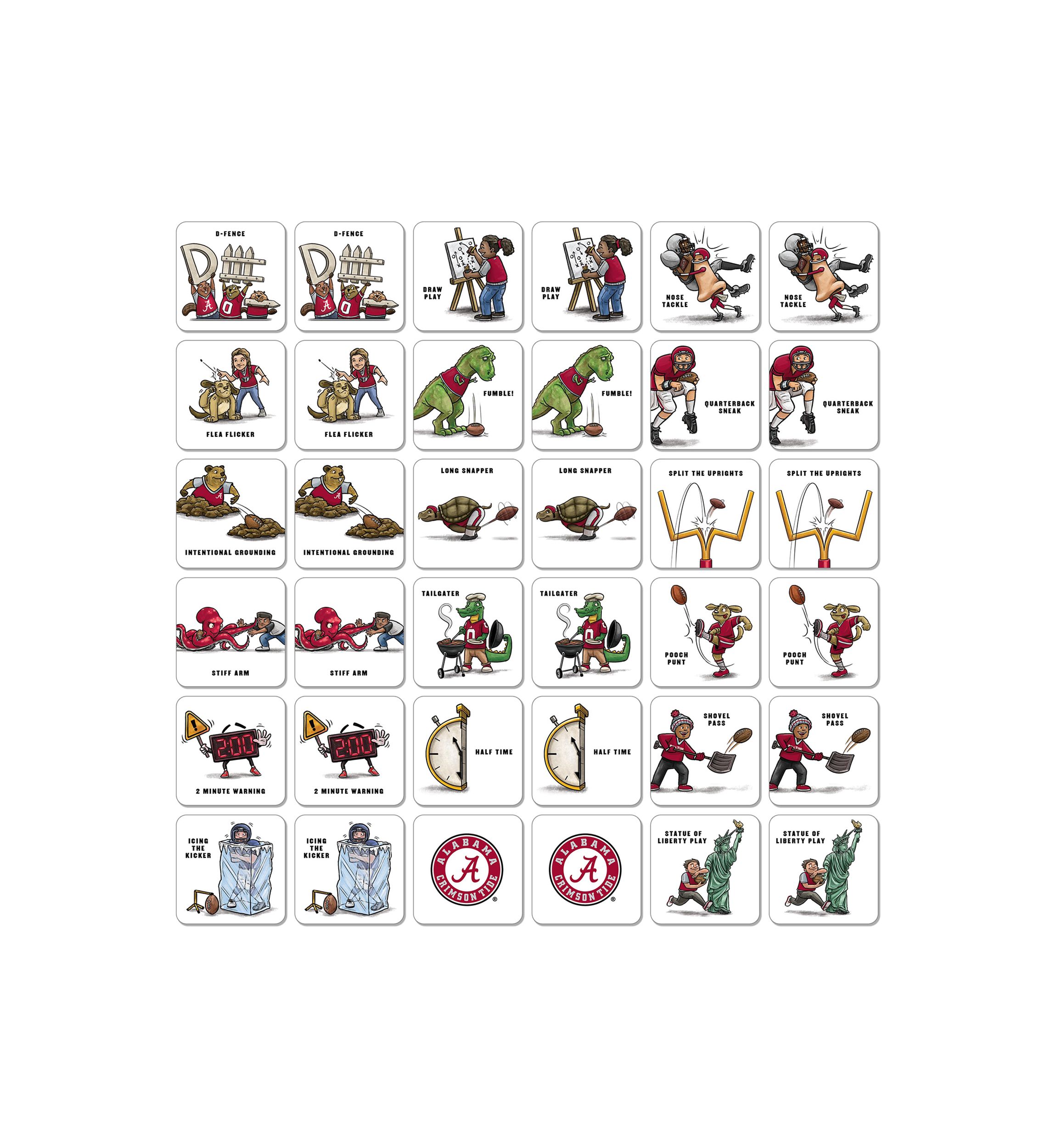 YouTheFan NCAA Alabama Crimson Tide Licensed Memory Match Game