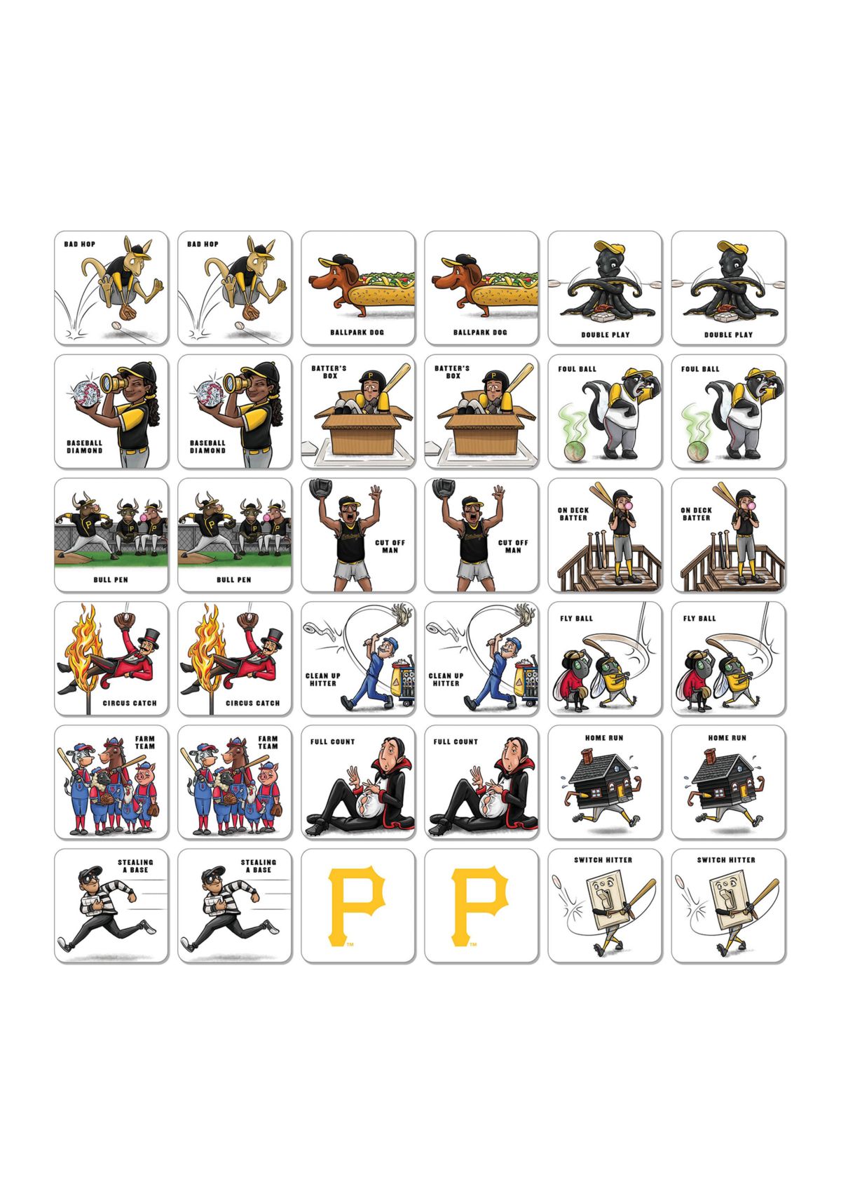 YouTheFan MLB Pittsburgh Pirates Licensed Memory Match Game