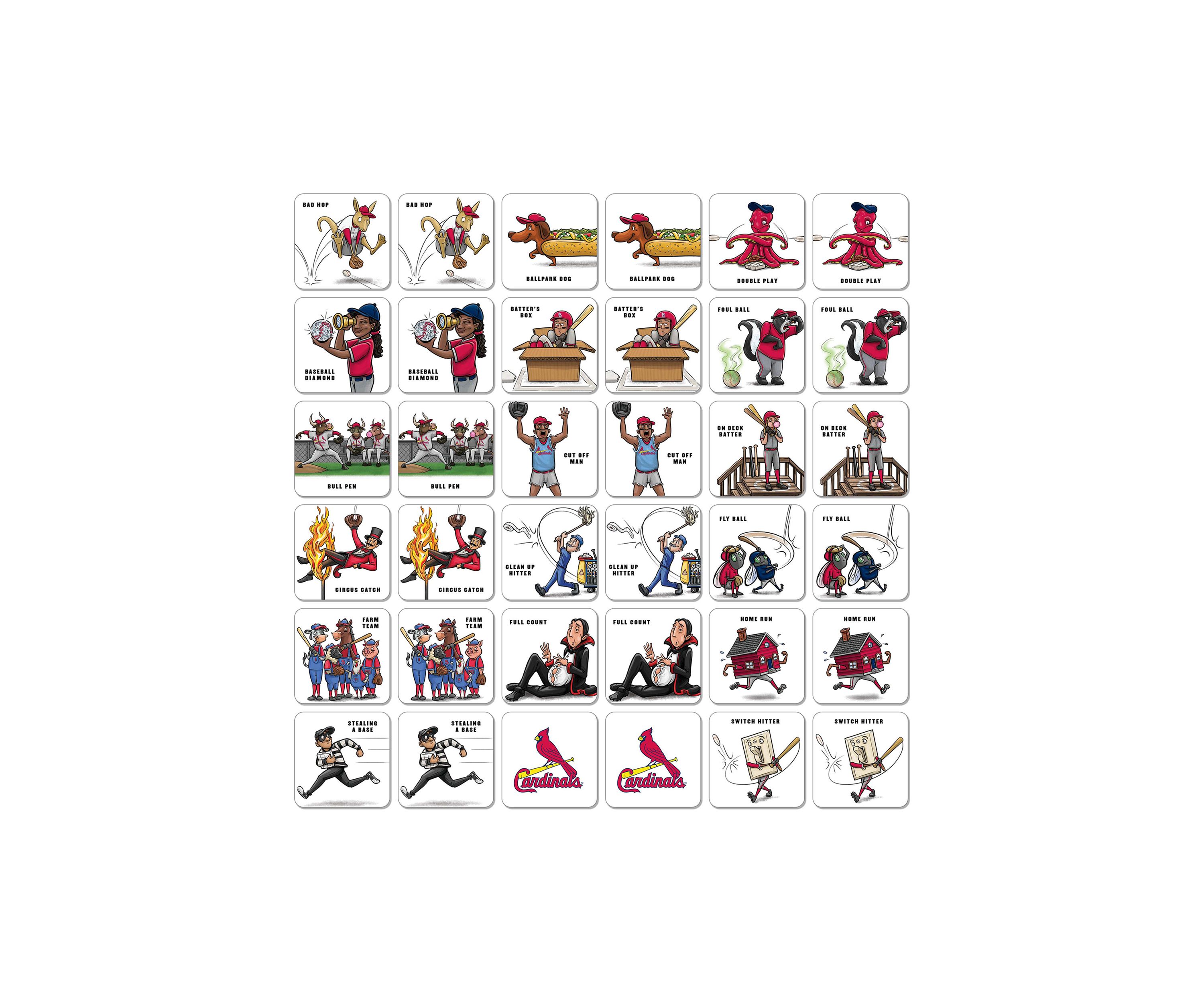 YouTheFan MLB St. Louis Cardinals Licensed Memory Match Game