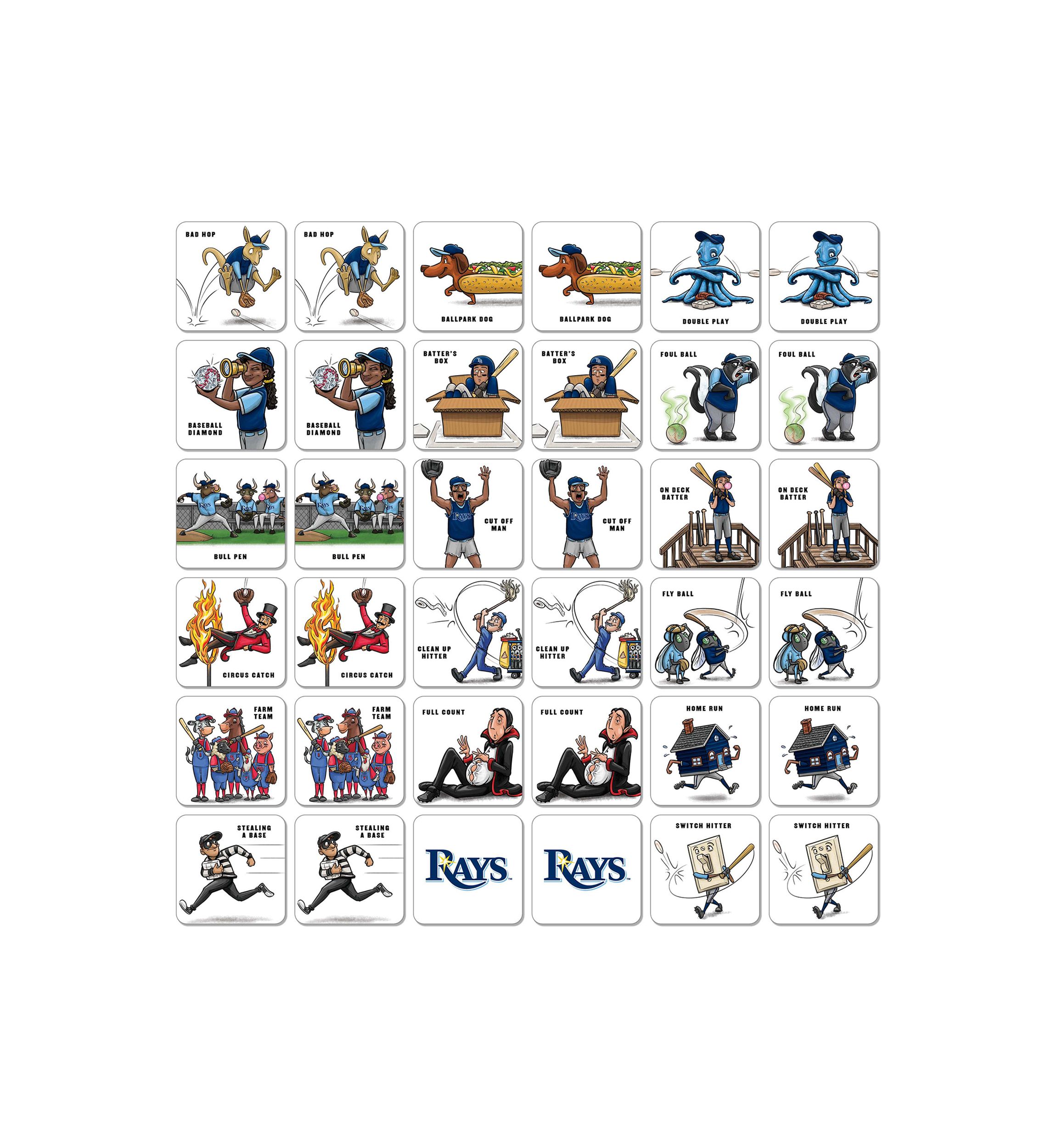 YouTheFan MLB Tampa Bay Rays Licensed Memory Match Game
