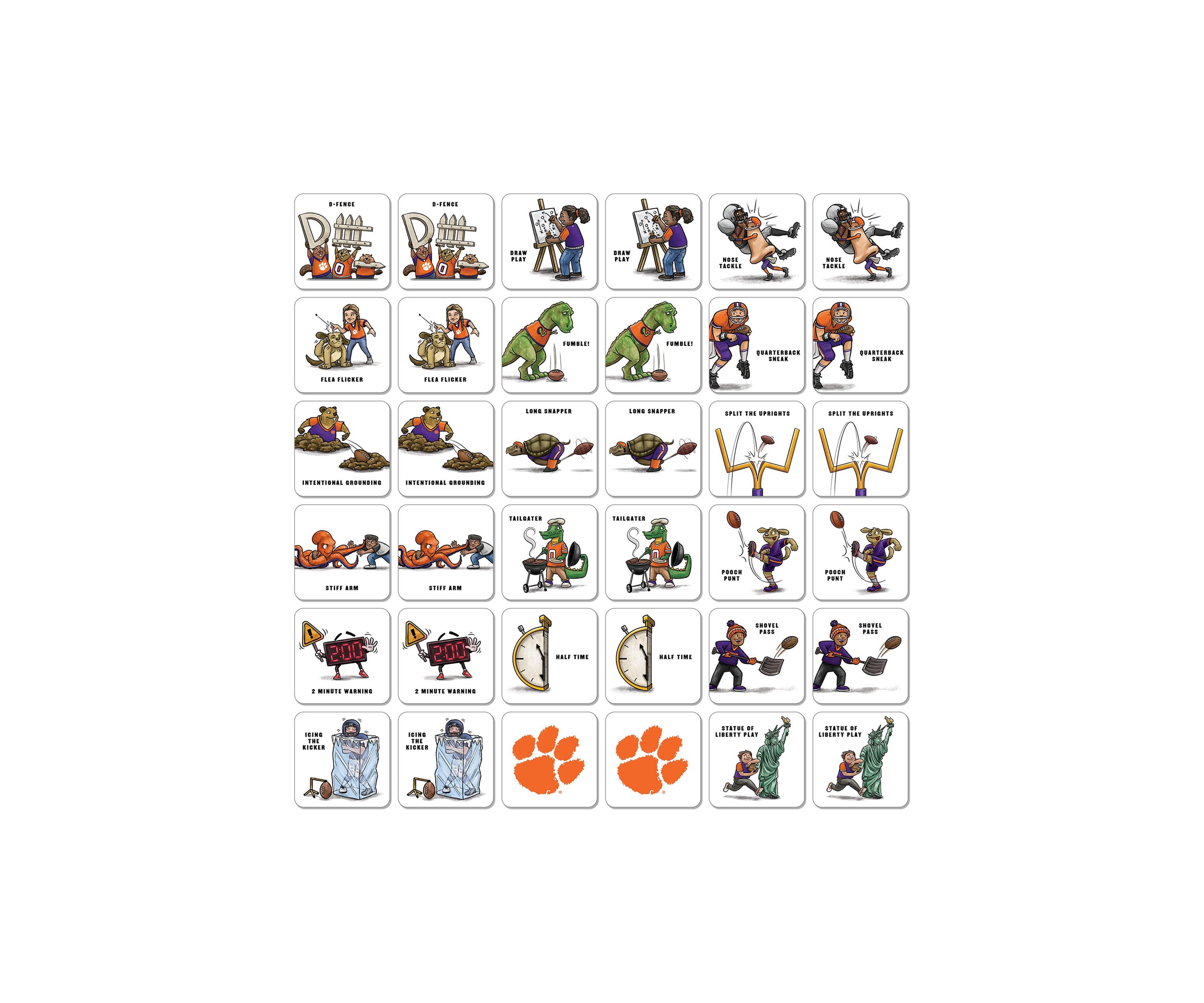 YouTheFan NCAA Clemson Tigers Licensed Memory Match Game