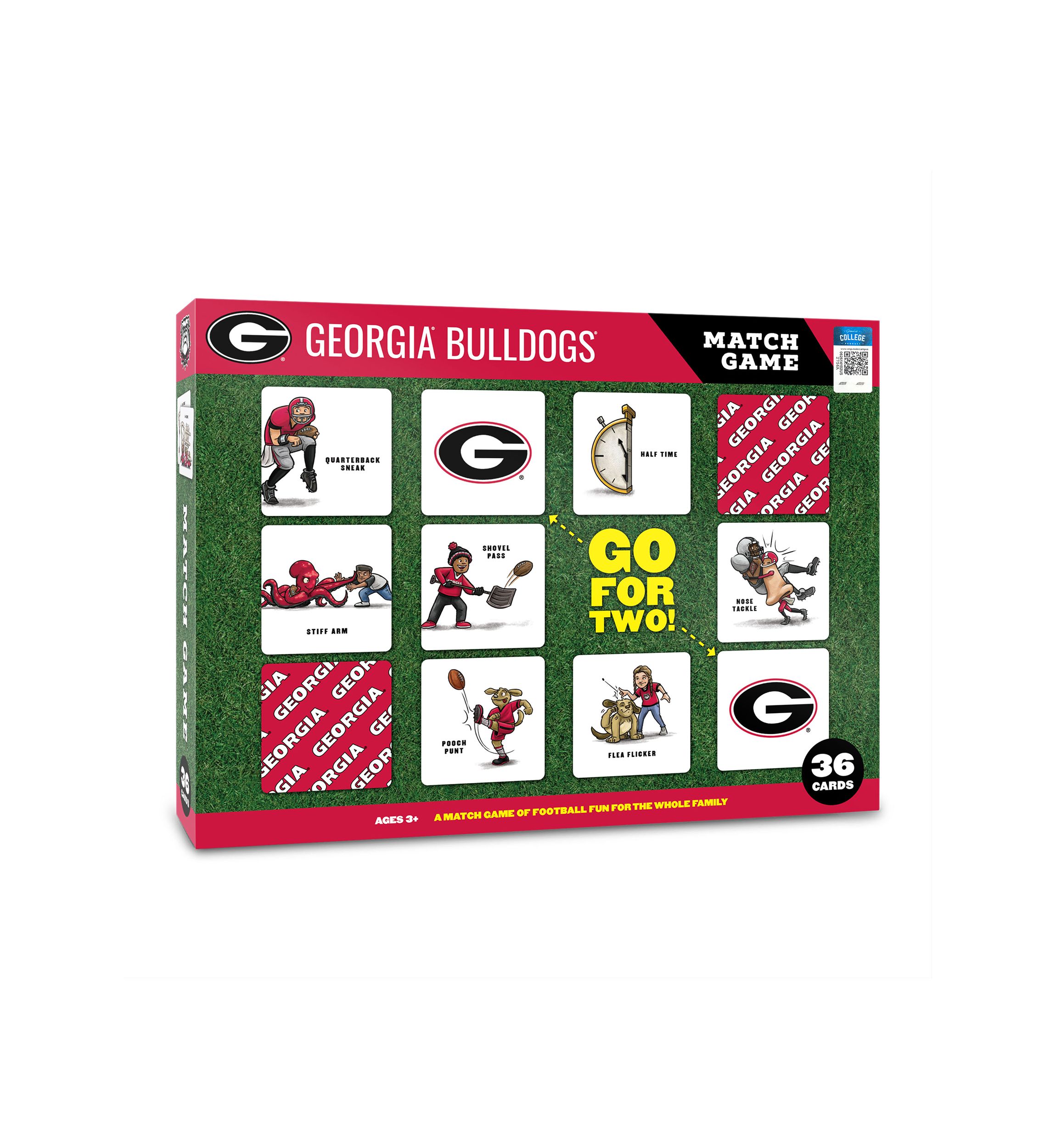 NCAA Georgia Bulldogs Licensed Memory Match Game