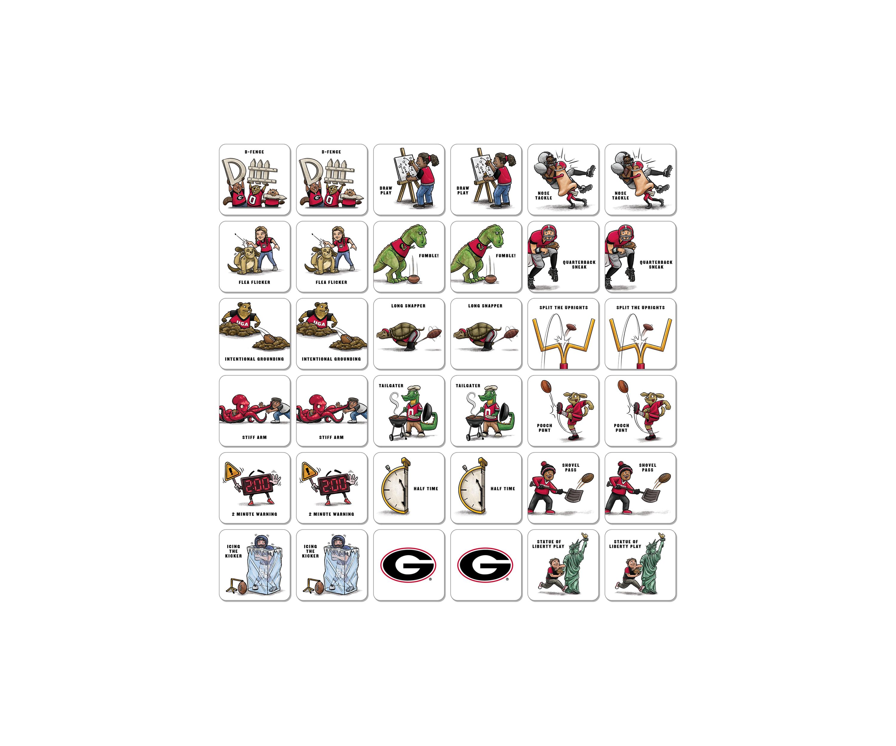NCAA Georgia Bulldogs Licensed Memory Match Game