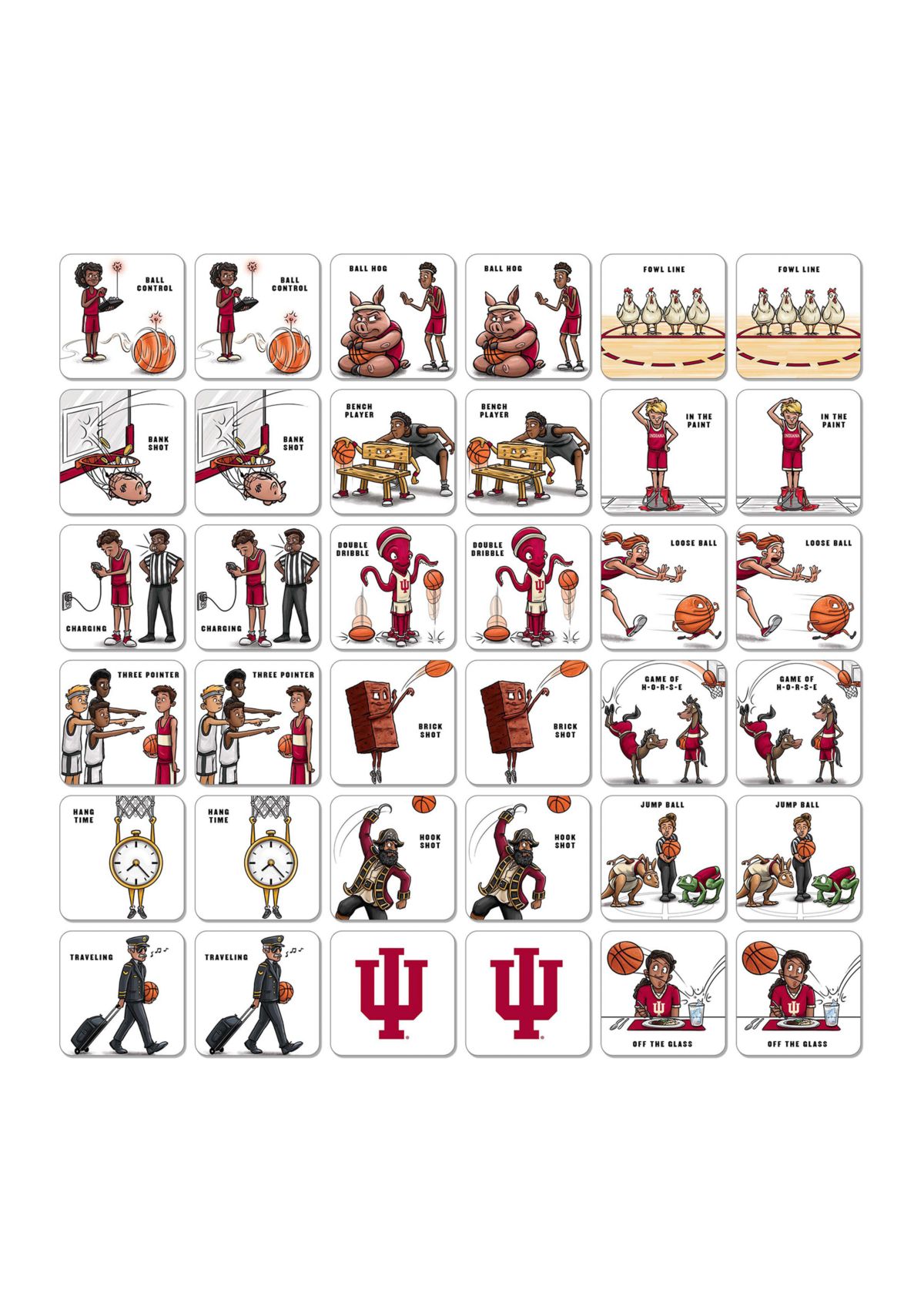 YouTheFan NCAA Indiana Hoosiers Licensed Memory Match Game