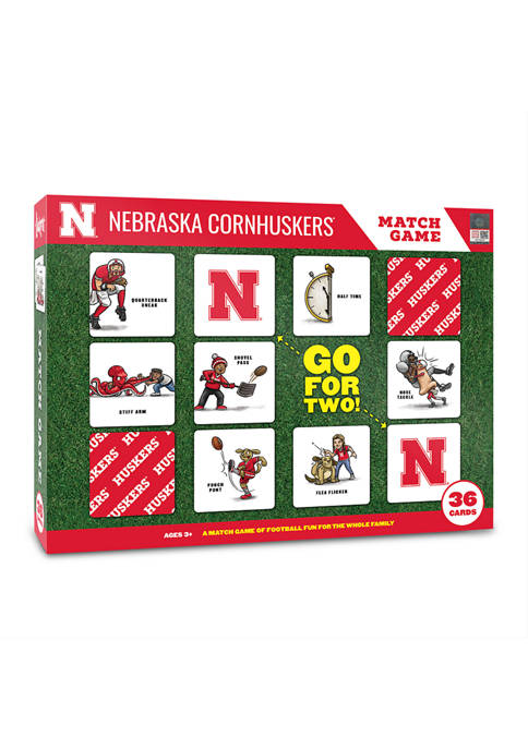 NCAA Nebraska Cornhuskers Licensed Memory Match Game
