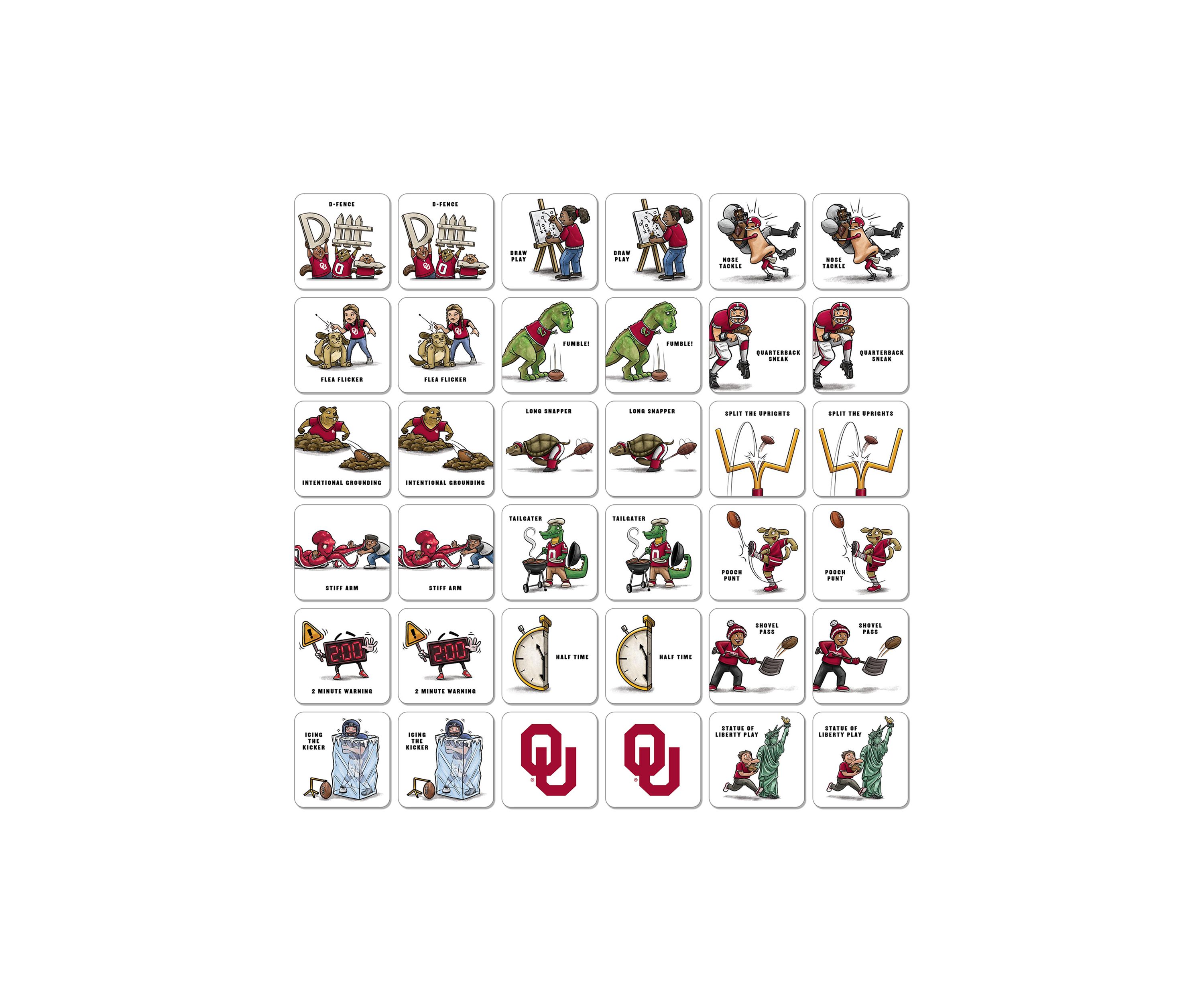 YouTheFan NCAA Oklahoma Sooners Licensed Memory Match Game