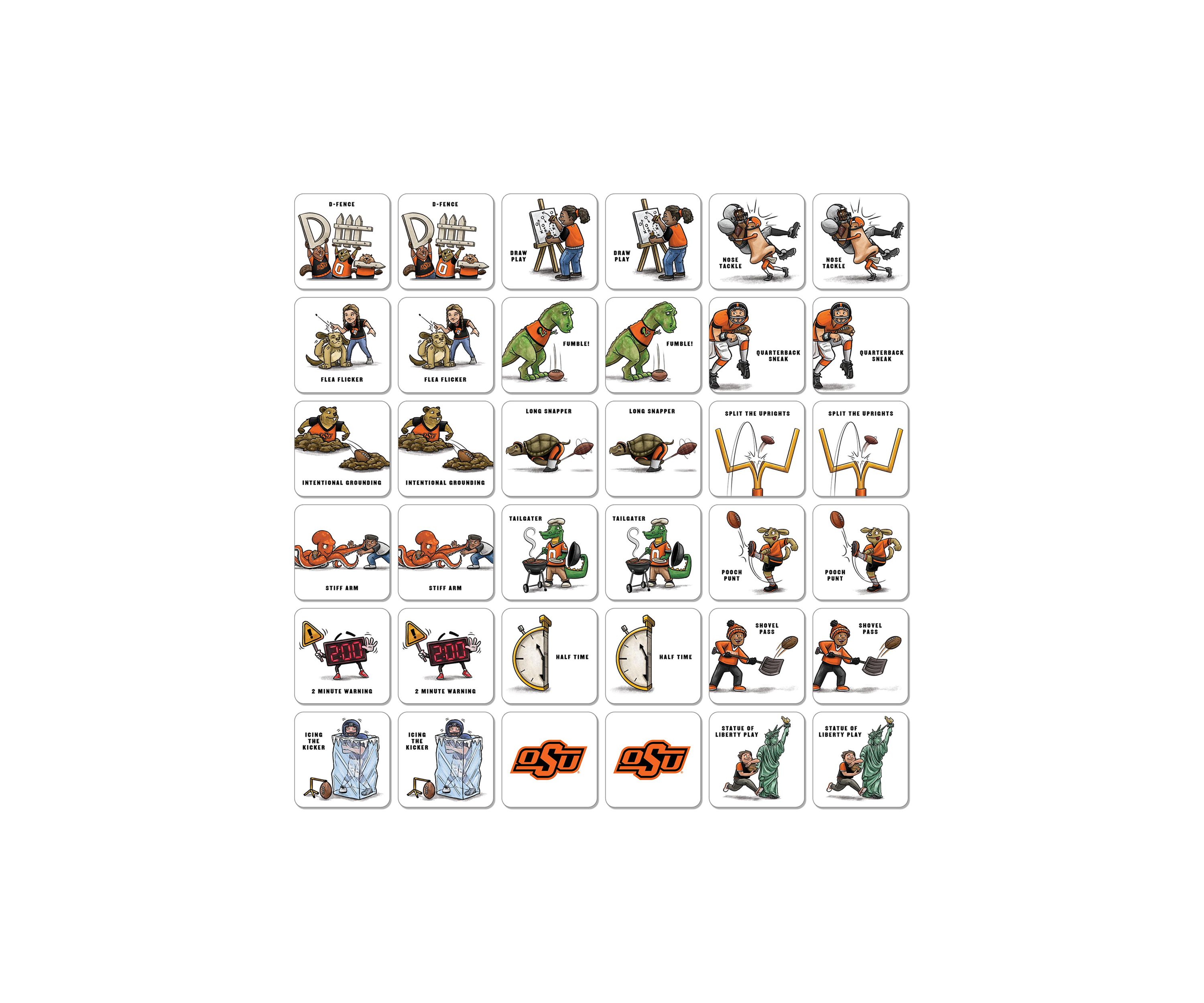 YouTheFan NCAA Oklahoma State Cowboys Licensed Memory Match Game