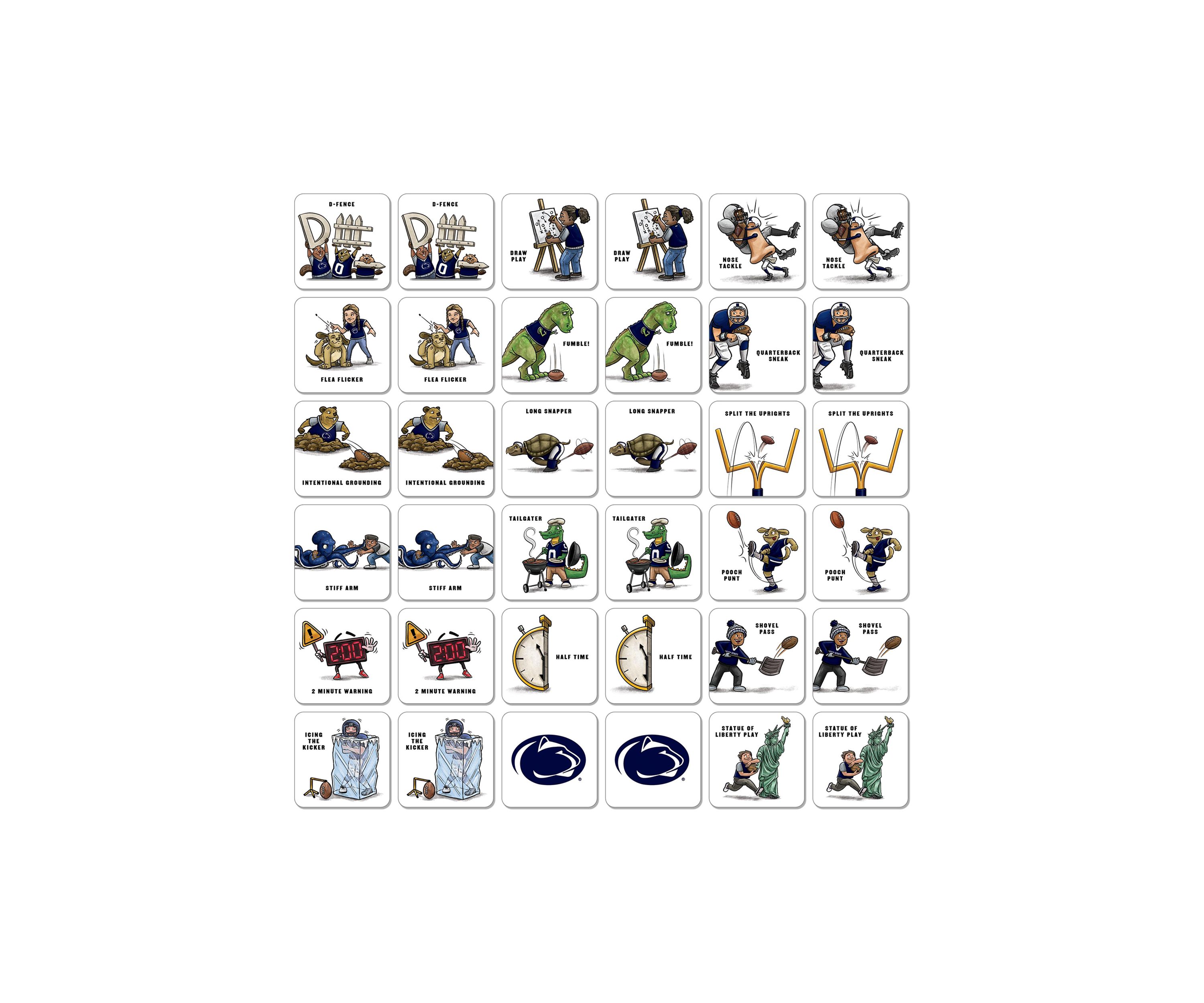YouTheFan NCAA Penn State Nittany Lions Licensed Memory Match Game