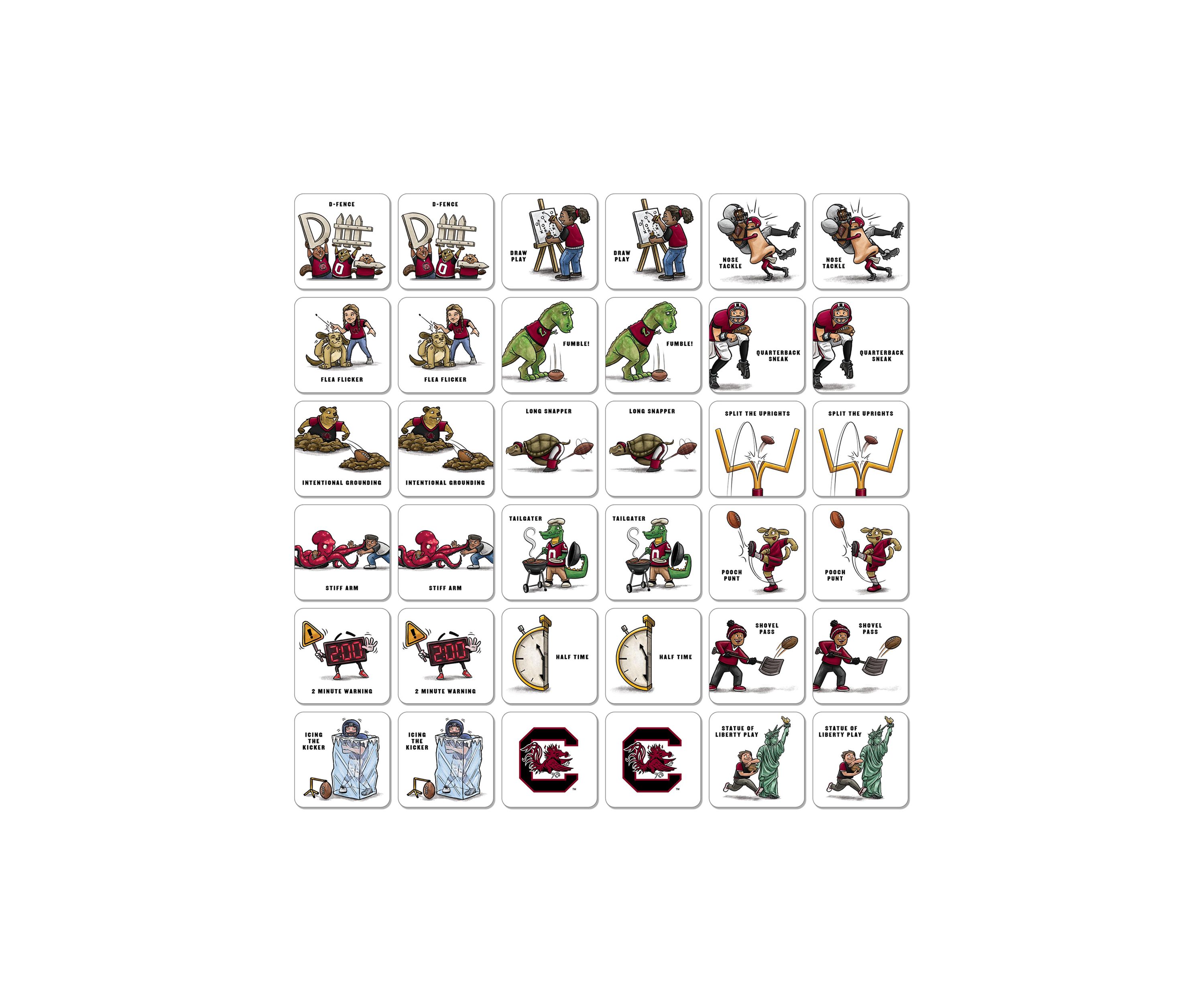 YouTheFan NCAA South Carolina Gamecocks Licensed Memory Match Game