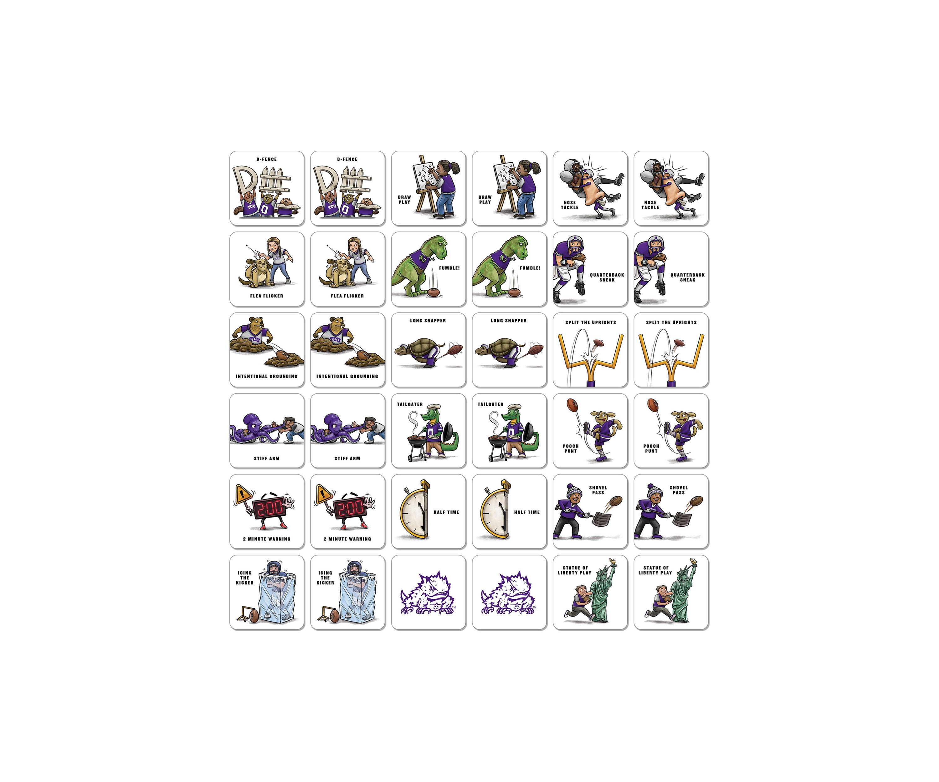 YouTheFan NCAA TCU Horned Frogs Licensed Memory Match Game