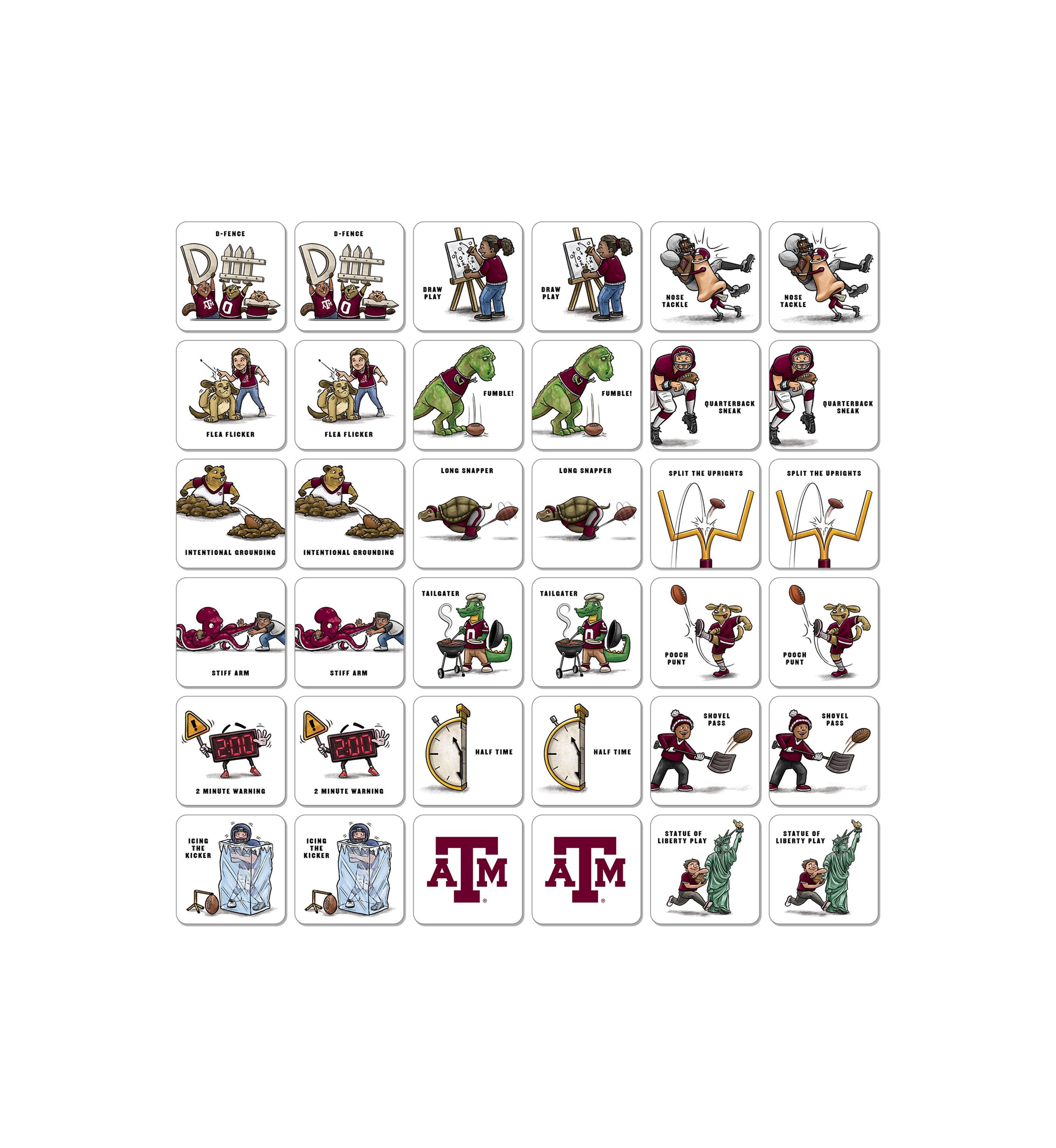 YouTheFan NCAA Texas A&M Aggies Licensed Memory Match Game
