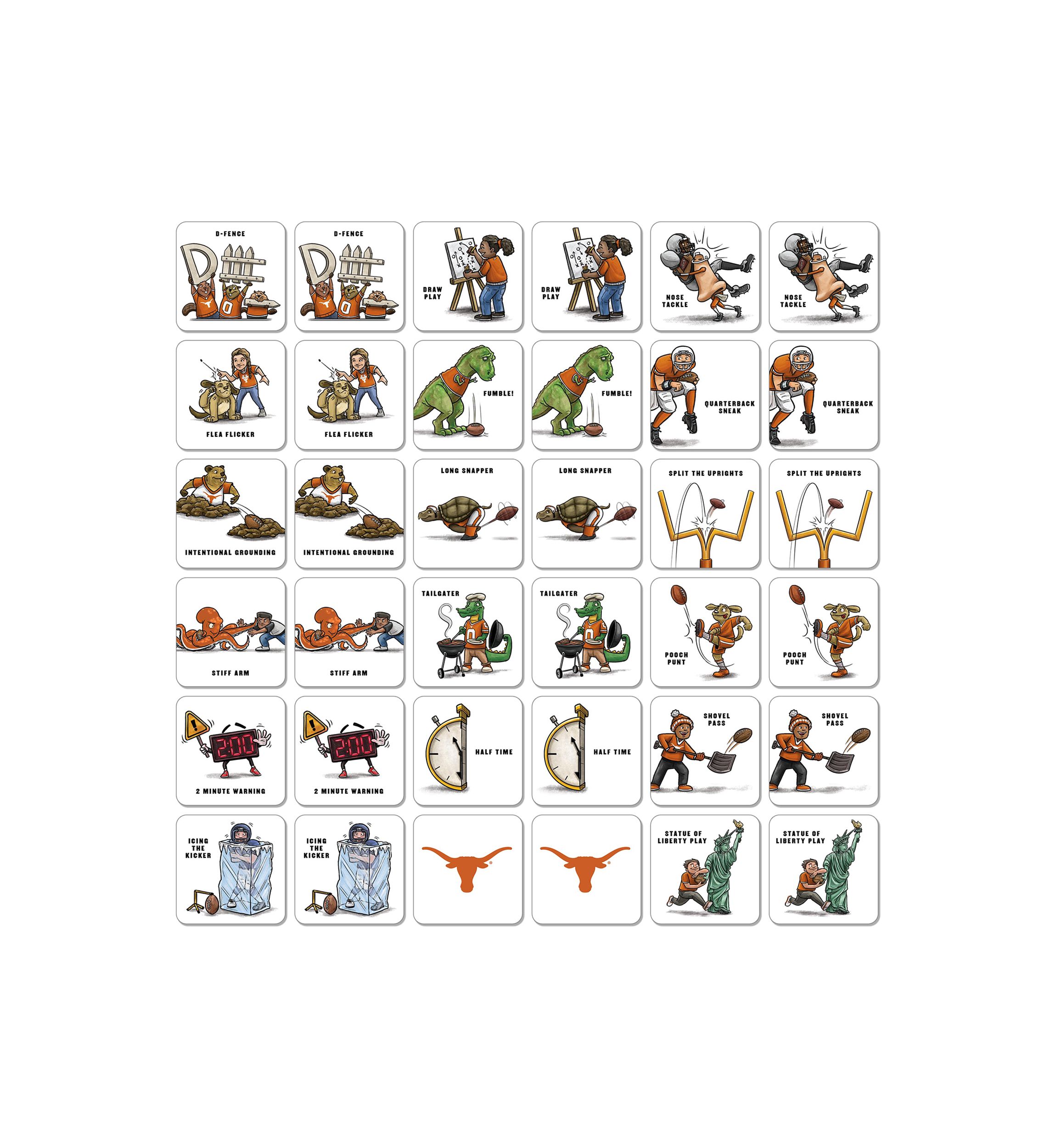 YouTheFan NCAA Texas Longhorns Licensed Memory Match Game